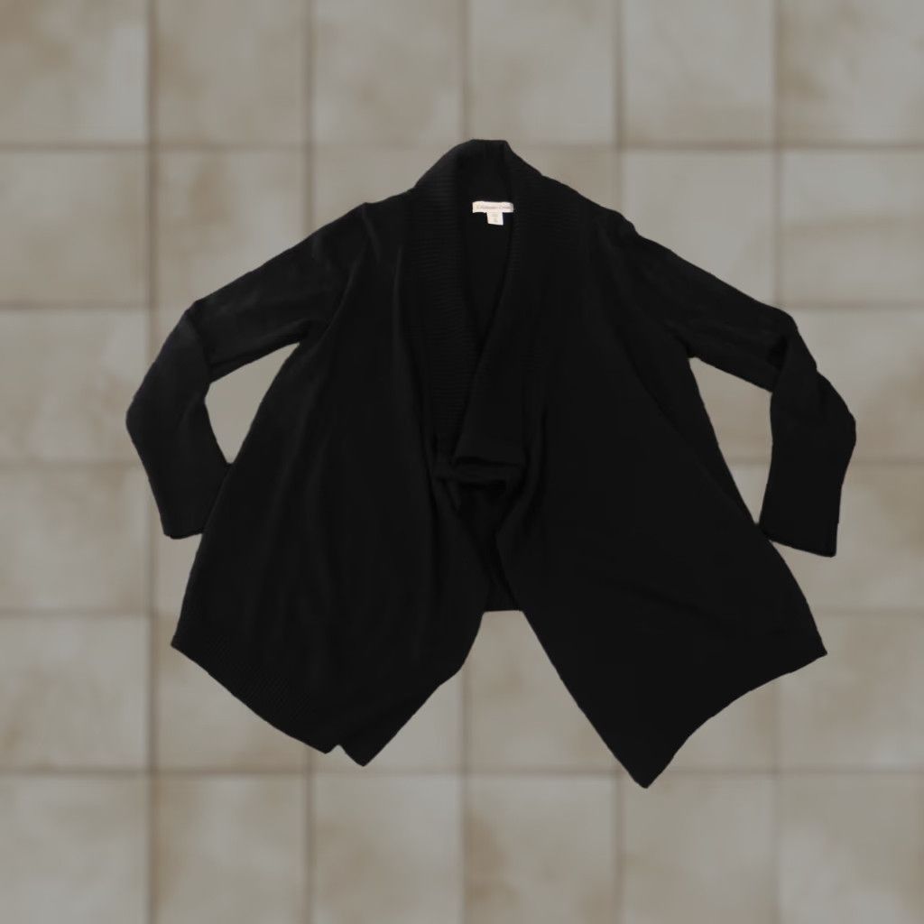 Coldwater Creek Coldwater Creek Cardigan Sweater Black Open Knit Rayon Petite Small Womens Size S / US 4 / IT 40 - 1 Thumbnail