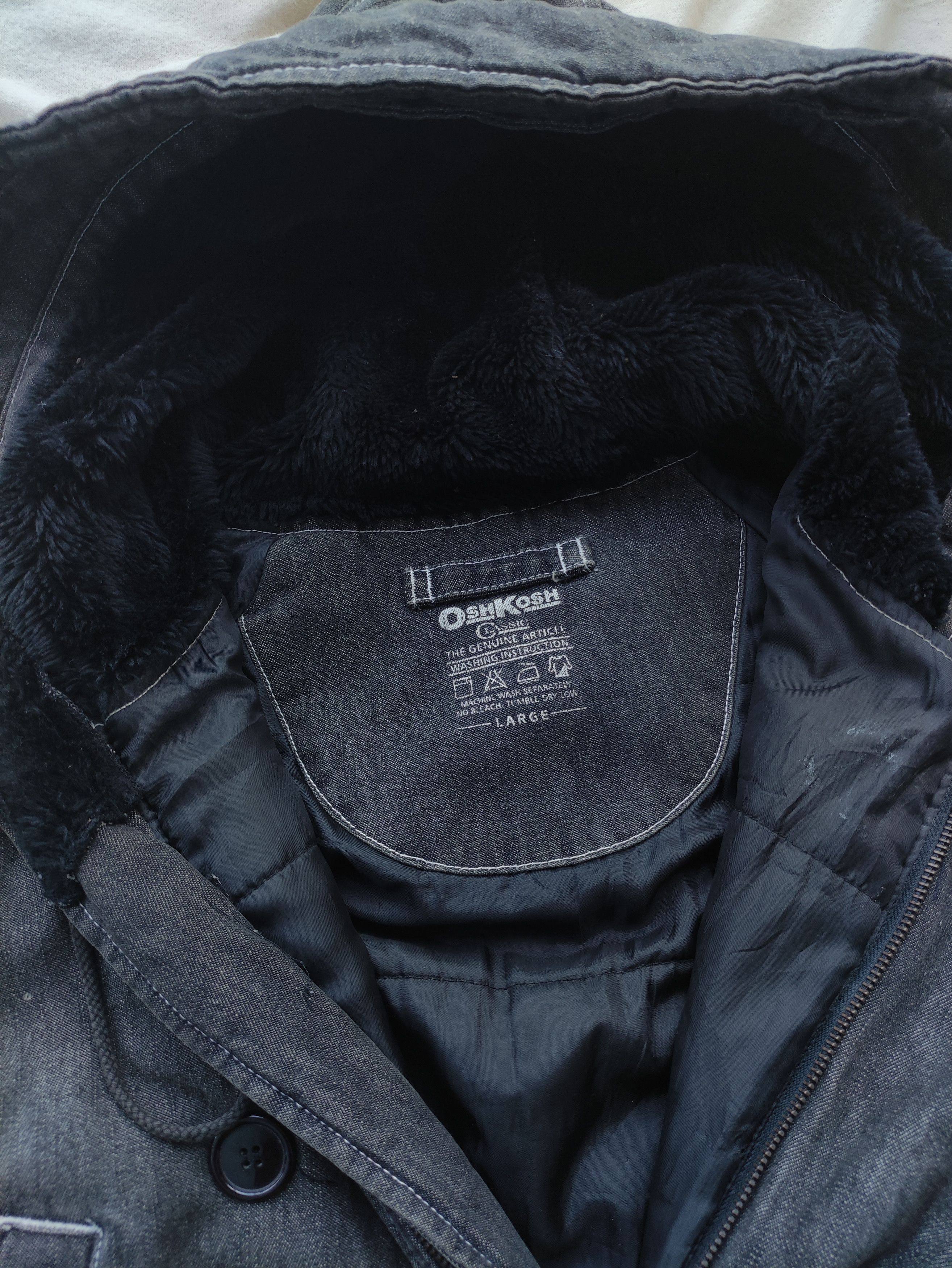 OSHKOSH CLASSIC DENIM PARKA HOODED JACKET
