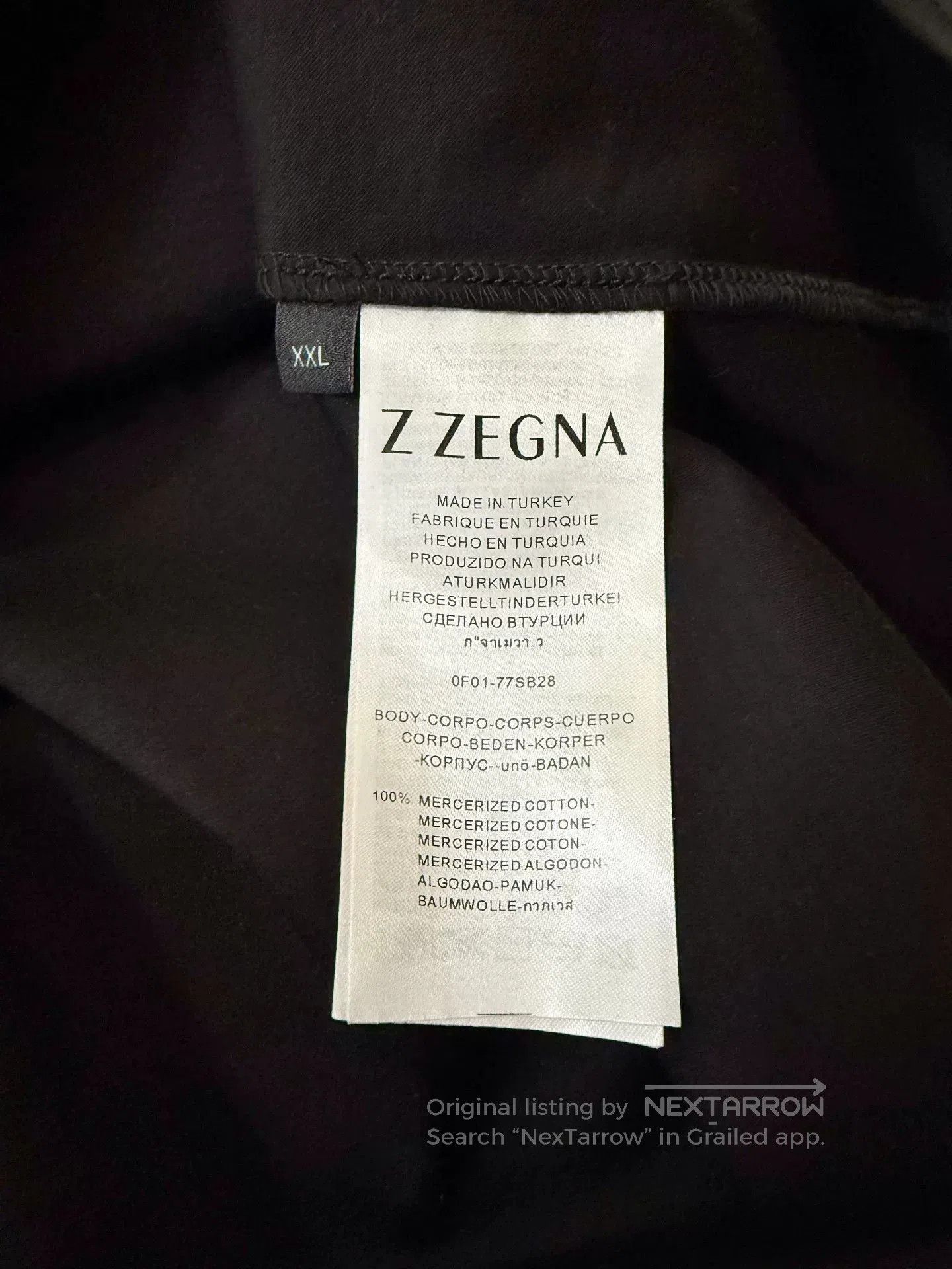 Ermenegildo Zegna Zegna Black Short-Sleeve T-Shirt. Size US XXL / EU 58 / 5 - 6 Thumbnail