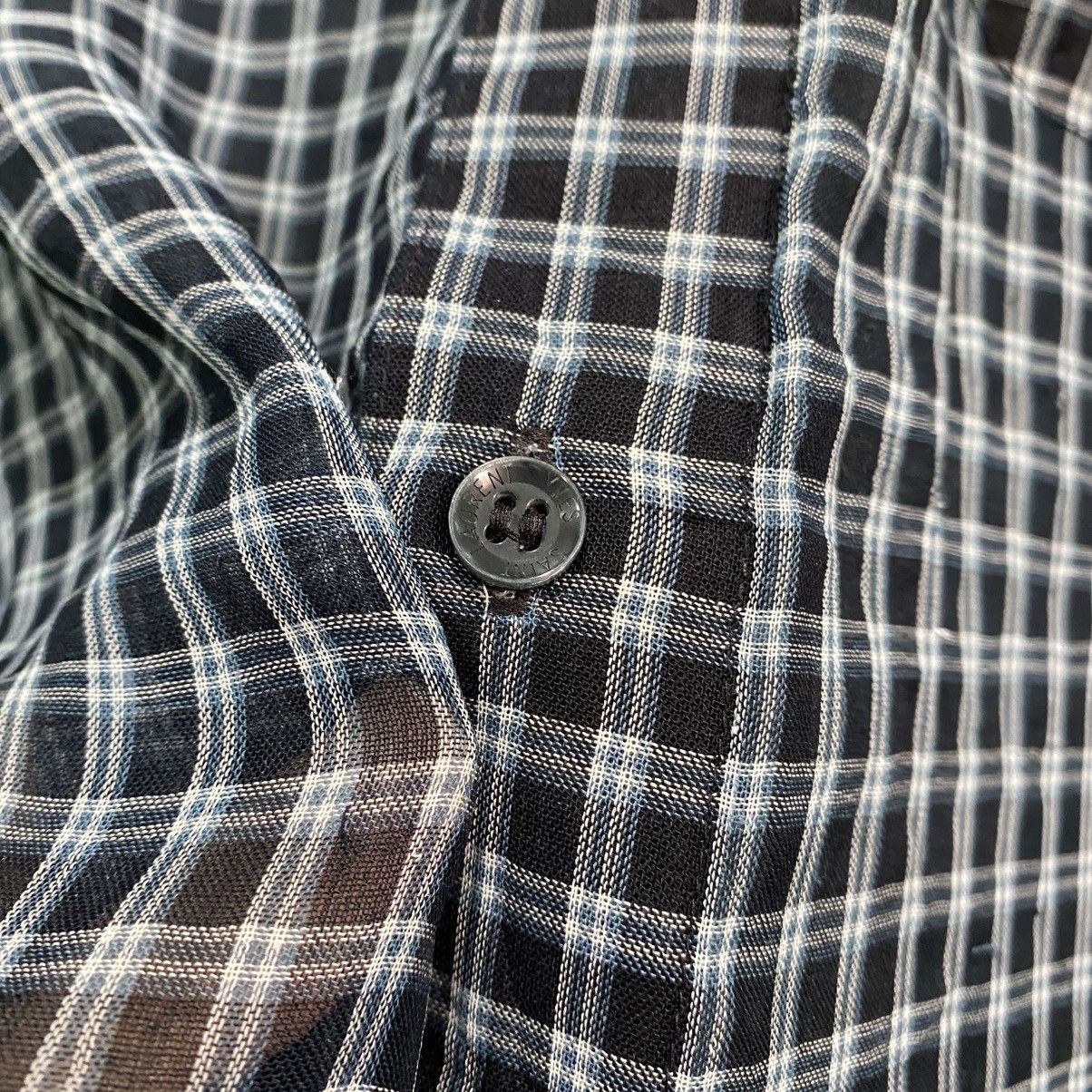 Yves Saint Laurent Vintage Yves Saint Laurent (YSL) Embroidered Logo Checkered Size US L / EU 52-54 / 3 - 11 Thumbnail
