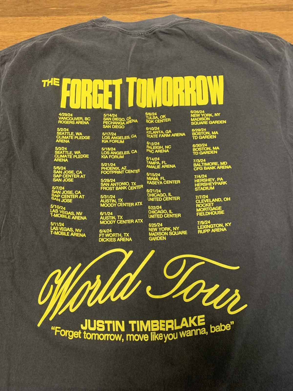 Band Tees Justin Timberlake The Forget Tomorrow World Tour Tee Size US XL / EU 56 / 4 - 4 Thumbnail
