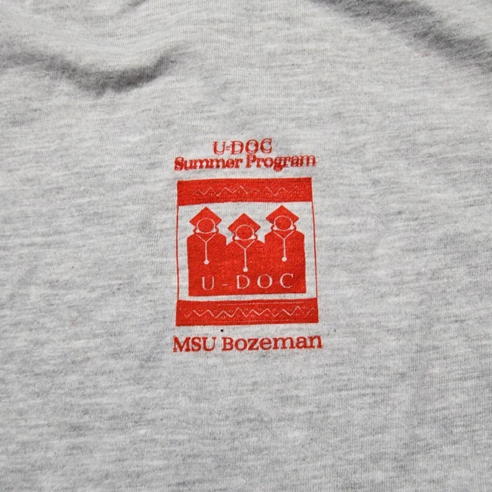 Jerzees Vintage U-DOC Summer Program MSU Bozeman Gray M Shirt 90s Size US M / EU 48-50 / 2 - 2 Thumbnail