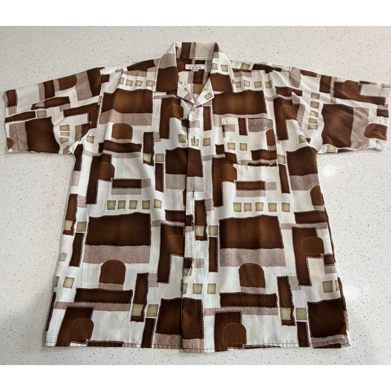 Other Vintage Men's EMVO Size L Brown & Off White Button Down Size US L / EU 52-54 / 3 - 3 Thumbnail