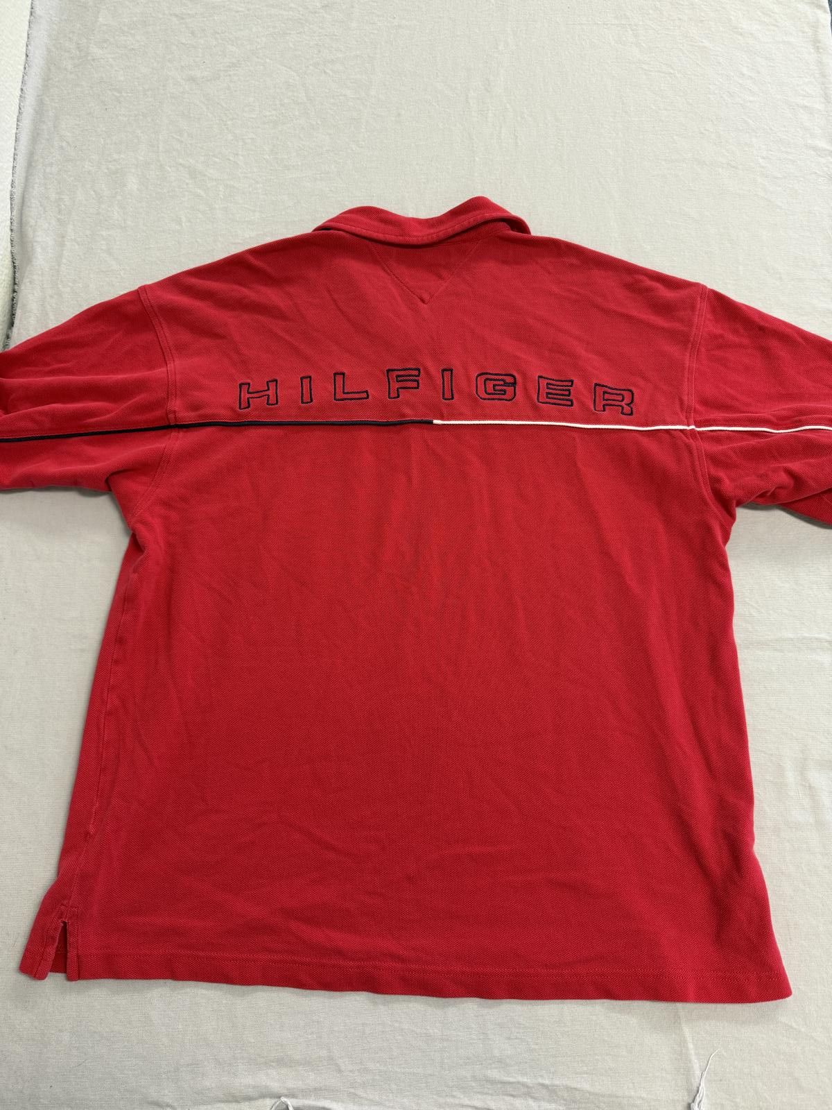 Tommy Hilfiger Y2K Tommy Hilfiger Red Polo Hilfiger Embroidered - XL Size US XL / EU 56 / 4 - 2 Thumbnail