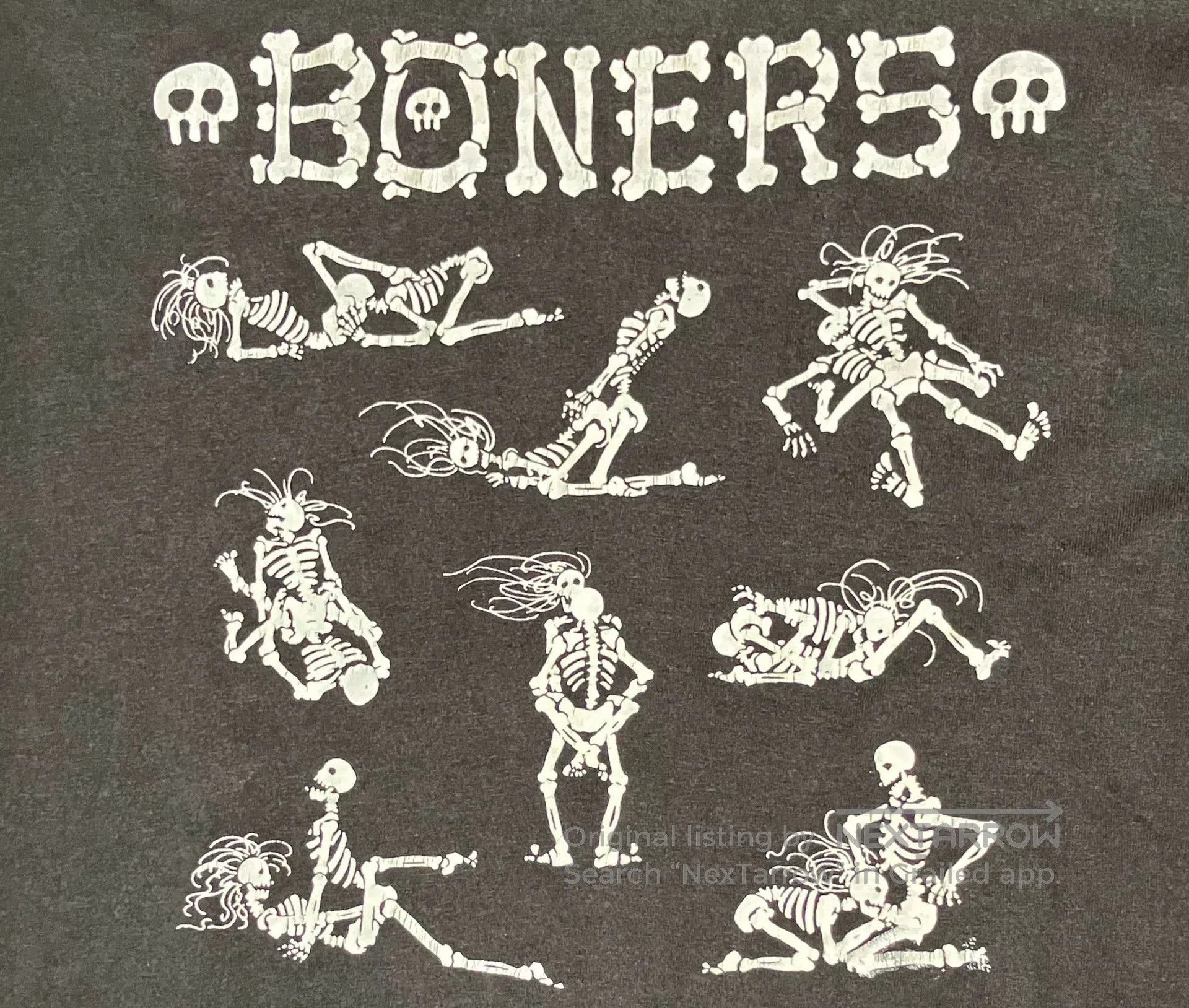 VINNY's Vintage 90s Skeleton Graphic T-Shirt. Size US M / EU 48-50 / 2 - 1 Thumbnail