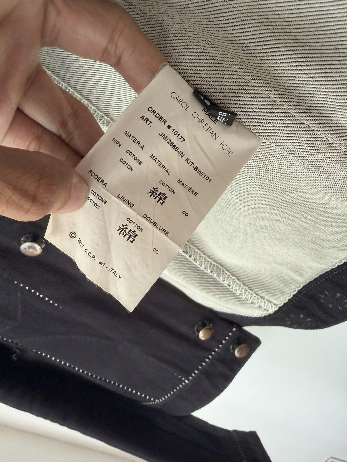 Carol Christian Poell Carol Christian Poell Overlock Dead End Denim Jacket Size US M / EU 48-50 / 2 - 7 Thumbnail