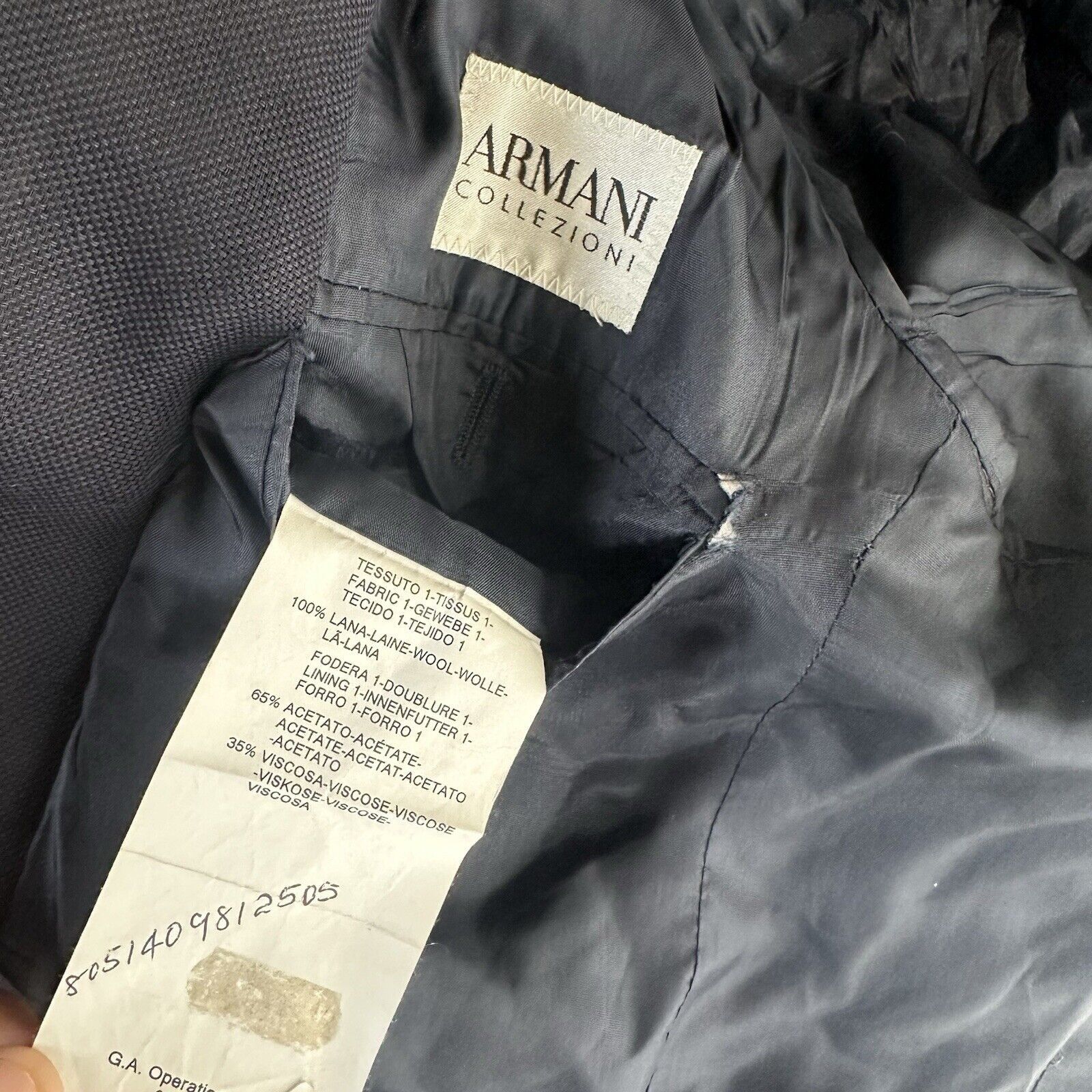 Armani Collezioni armani collezioni blue wool blazer Size 38 Size 38R - 9 Thumbnail