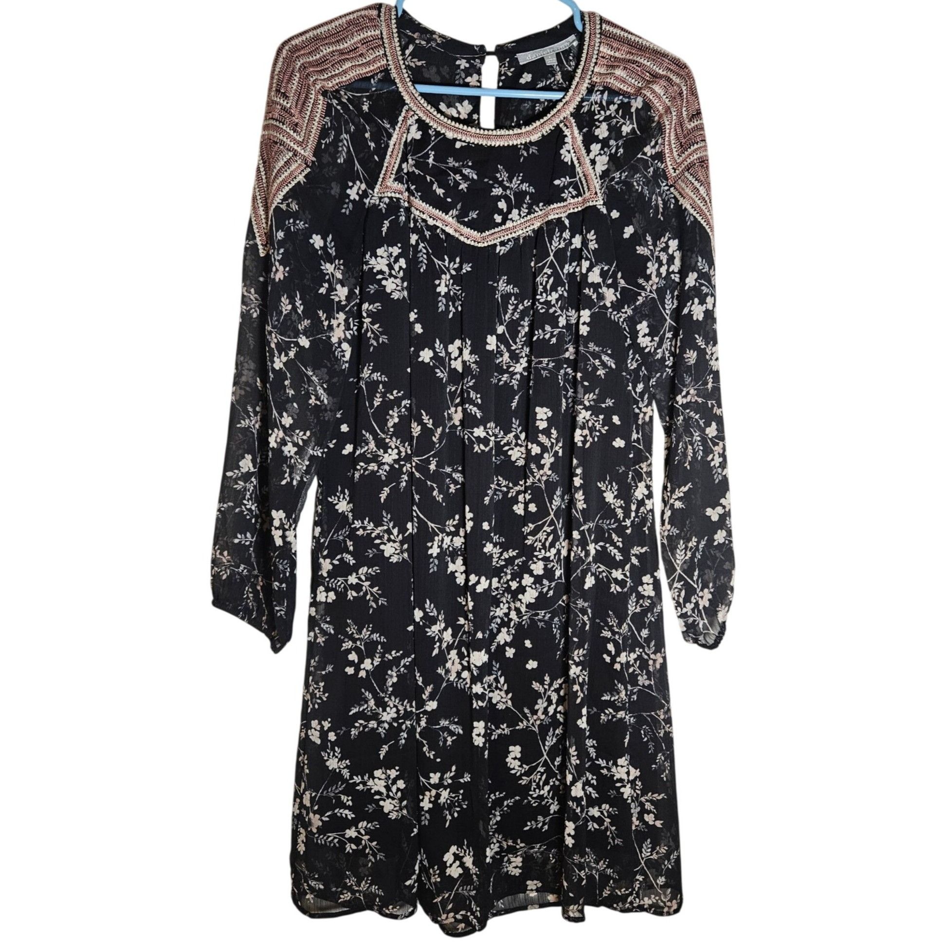 Anthropologie Anthro Daniel Rainn Women Estelle Embroidered Floral Tunic 8 Size M / US 6-8 / IT 42-44 - 8 Thumbnail