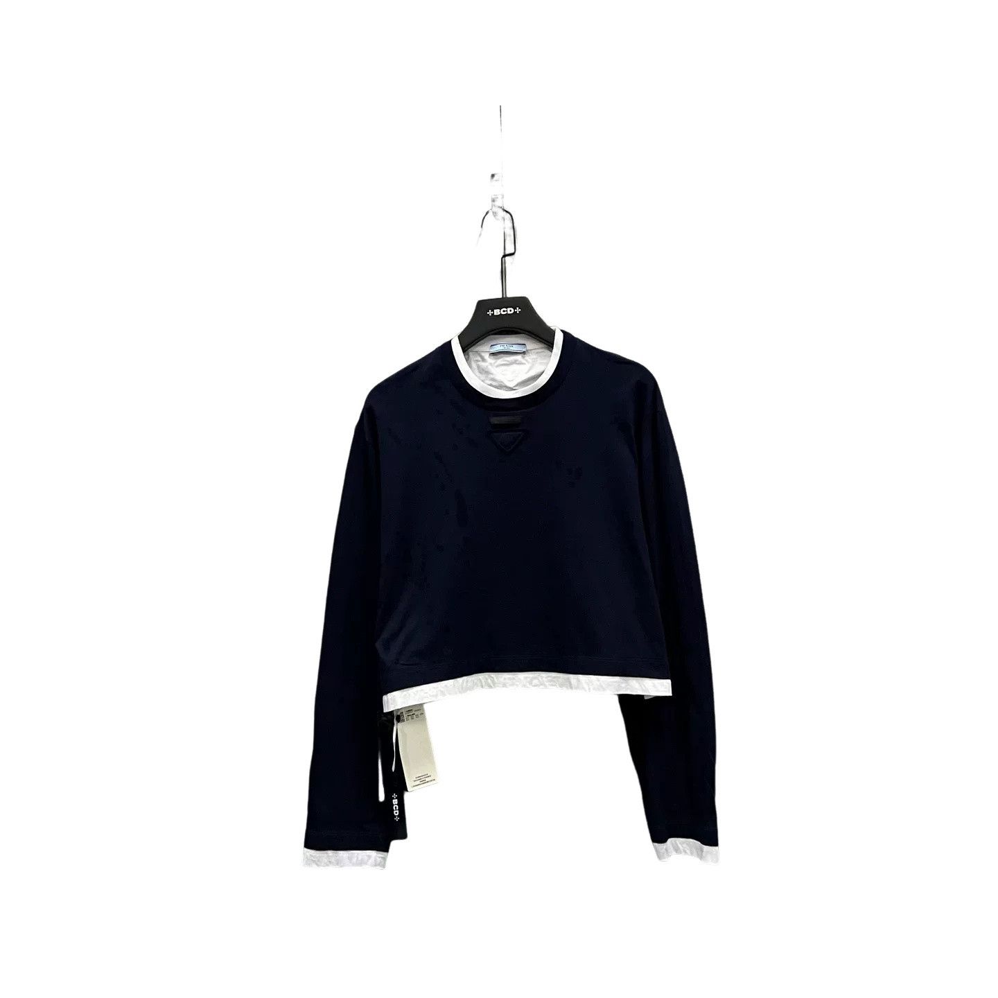 Prada Prada Logo Fake Two-Piece Long Sleeve Size S Size US S / EU 44-46 / 1 - 1 Thumbnail