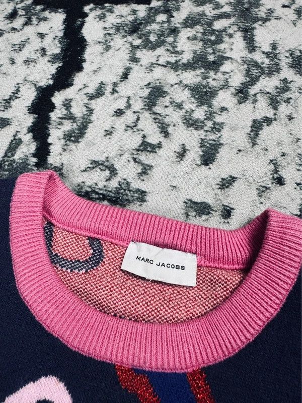 Marc Jacobs Marc Jacobs sweater navy blue pink monogram logo S Size S / US 4 / IT 40 - 4 Thumbnail