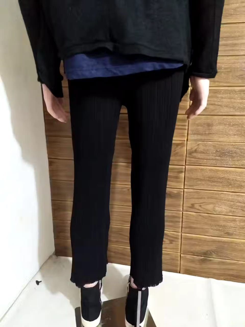 Issey Miyake Issey Miyake Pleats Please Pants Stretch Hairy Hem Size 29" - 3 Thumbnail