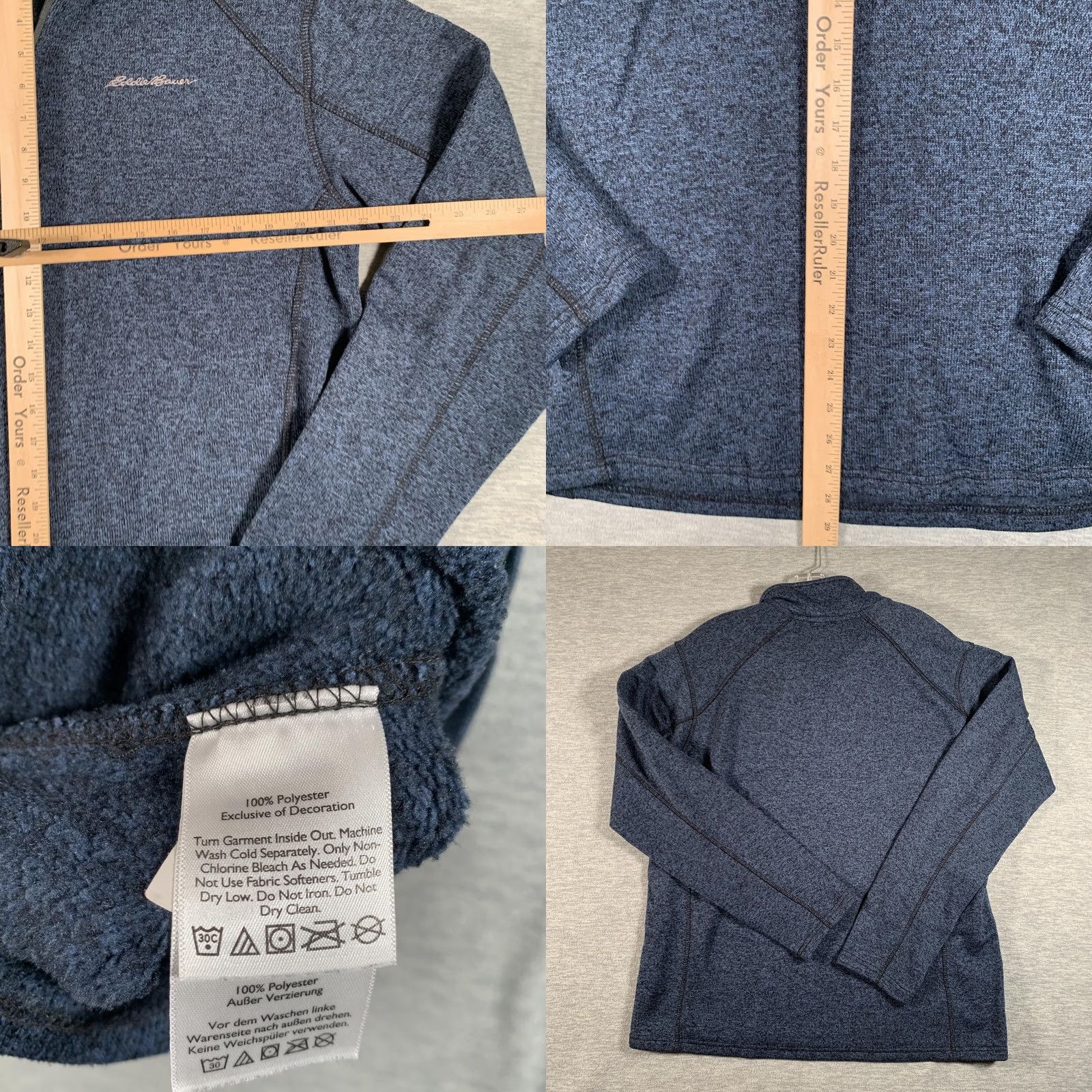 Eddie Bauer Eddie Bauer Mens XL Blue Fleece Pullover 1/4 Zip Hiking Casual Size US XL / EU 56 / 4 - 8 Thumbnail