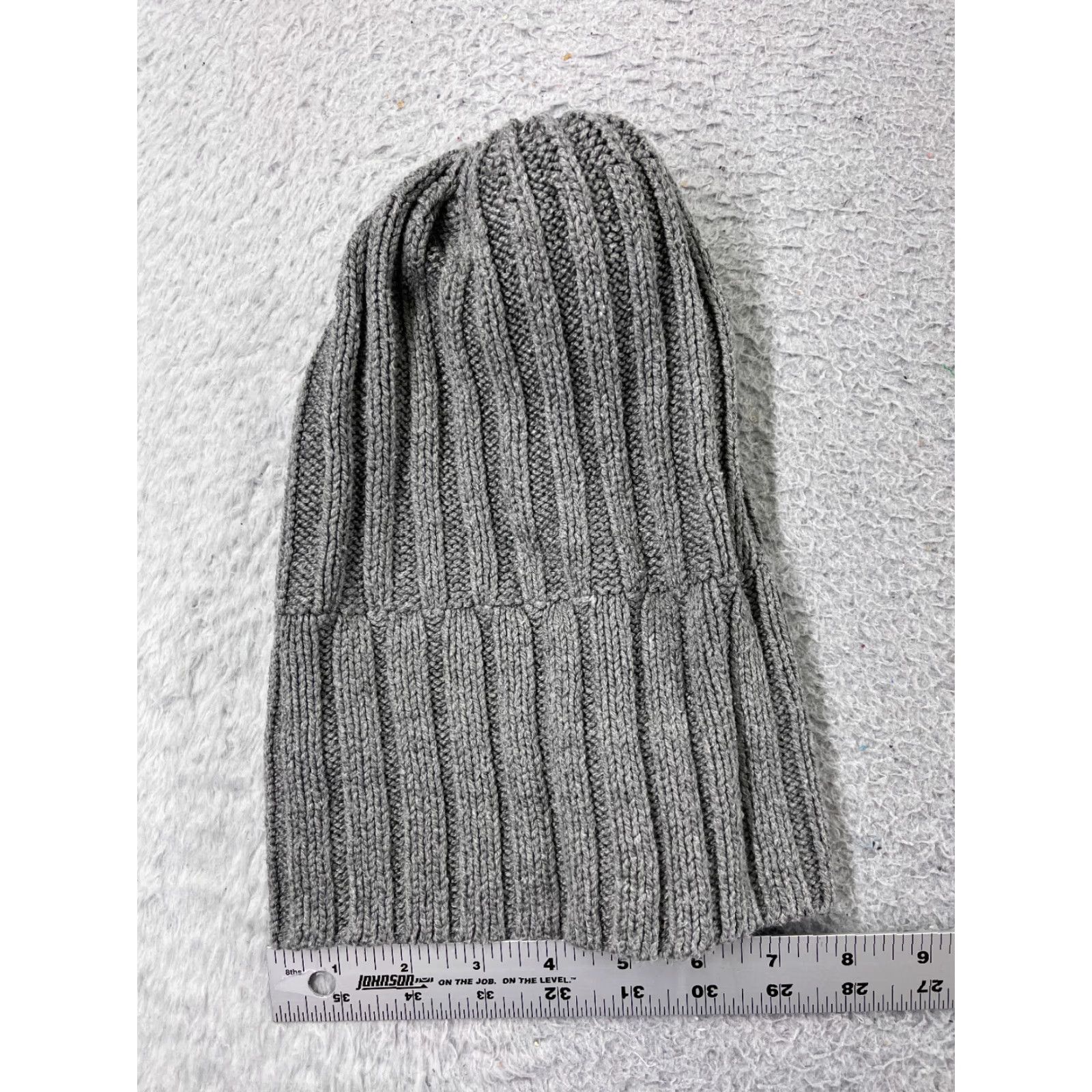 Vintage Crazy 8 Beanie Womens Large Gray Knit Acrylic Blend Winter Ski Warm Pom Hat Size ONE SIZE - 4 Thumbnail