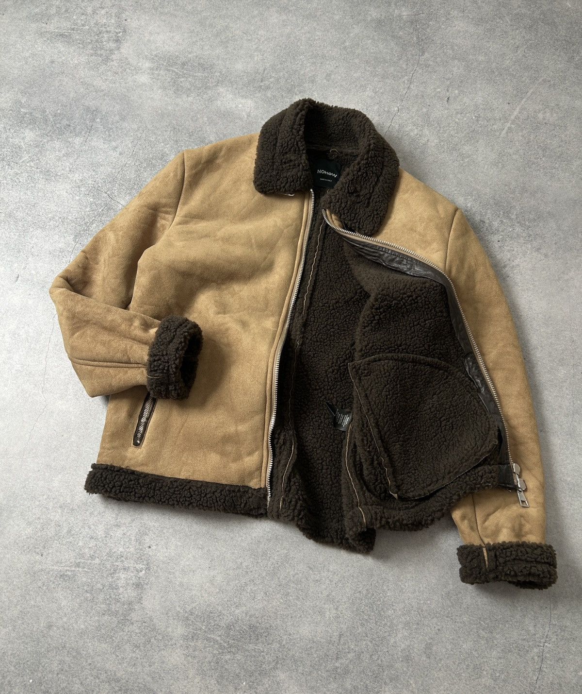 Japanese Brand Nohow Italy designer sherpa jacket mens Size US M / EU 48-50 / 2 - 2 Thumbnail