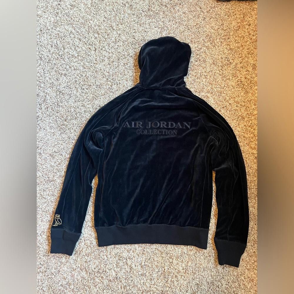 Designer Jordan Ovo Velour Hoodie Black Size US M / EU 48-50 / 2 - 6 Thumbnail