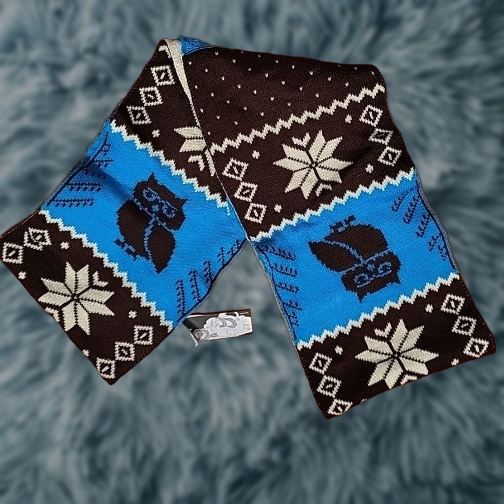 Vintage NWT Brown Owl Reversible Infinity Scarf JC Penney 72" X 8.5" Womens Knit Nylon Acrylic Owl Theme Size ONE SIZE - 1 Thumbnail