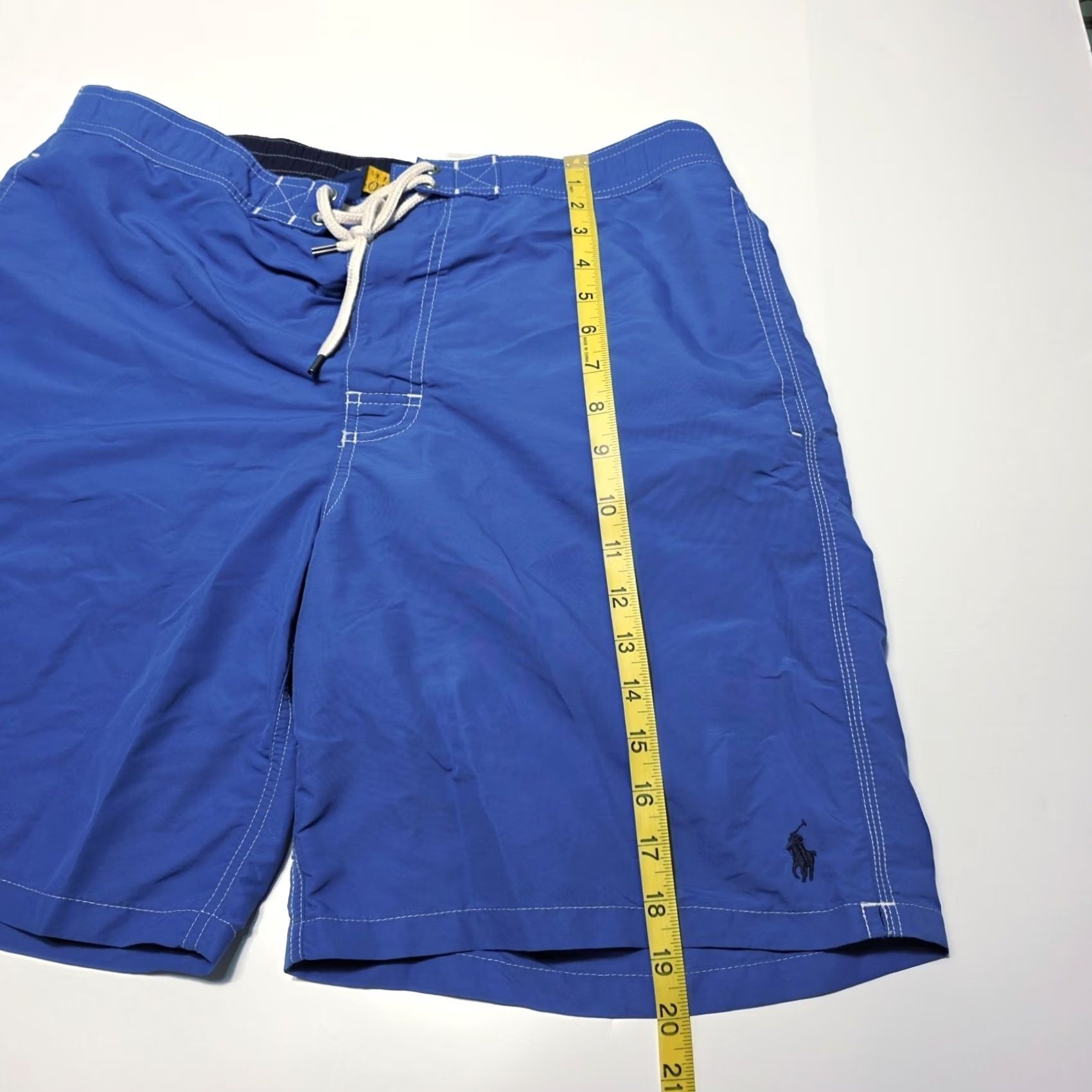 Polo Ralph Lauren Polo Ralph Lauren Kailua Swim Trunks Shorts Men Large 8.5 Inch Classic Fit Blue Solid Logo Mesh Brief Trunks Bottom Swim Shorts Mens Size US L / EU 52-54 / 3 - 5 Thumbnail