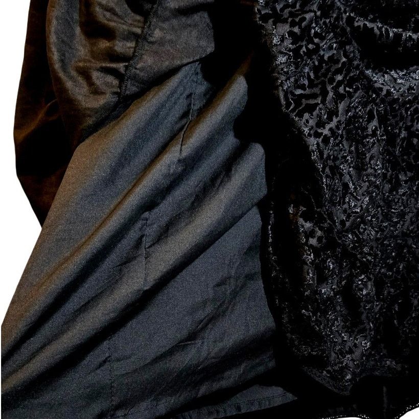 Other Roaman’s Black Tiered Velvet-Feel Skirt Size 14W Size 36" / US 14 / IT 50 - 5 Thumbnail