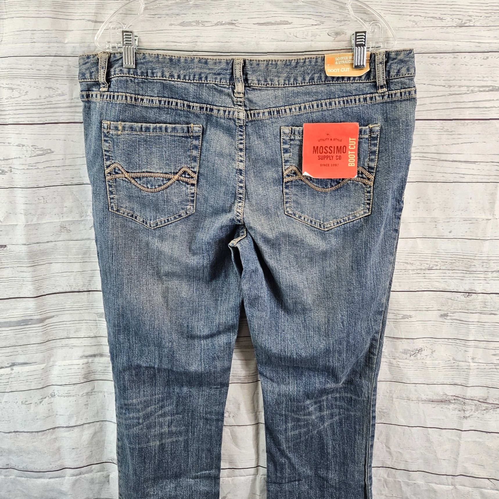 Mossimo Mossimo Womens Bootcut Jeans Sz 17R Blue Medium Wash Mid Rise Jeans Size 38" / US 16 / IT 52 - 4 Thumbnail