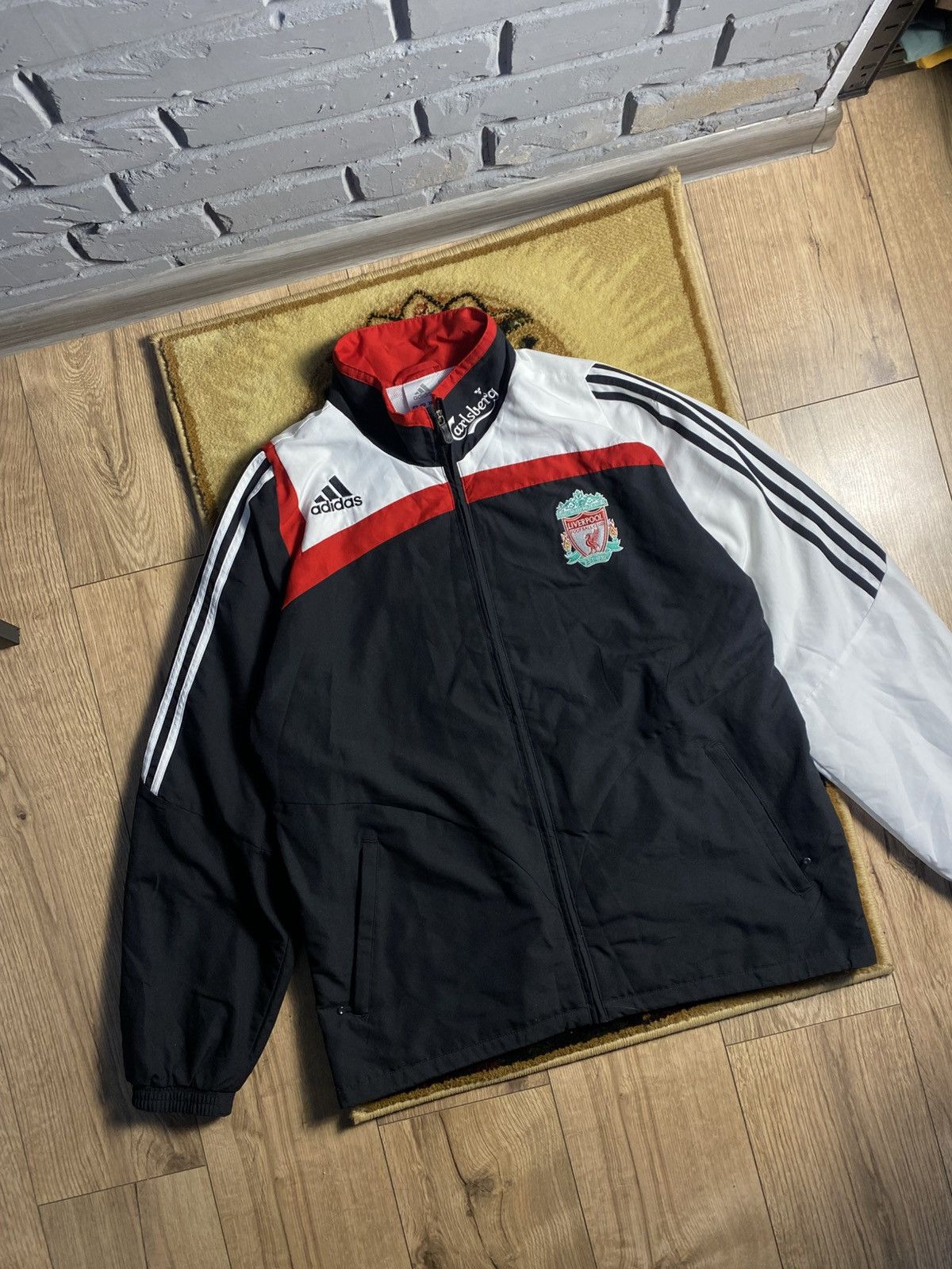 Adidas Vintage Adidas Liverpool Football Track Top Mens Sz L Size US L / EU 52-54 / 3 - 1 Thumbnail