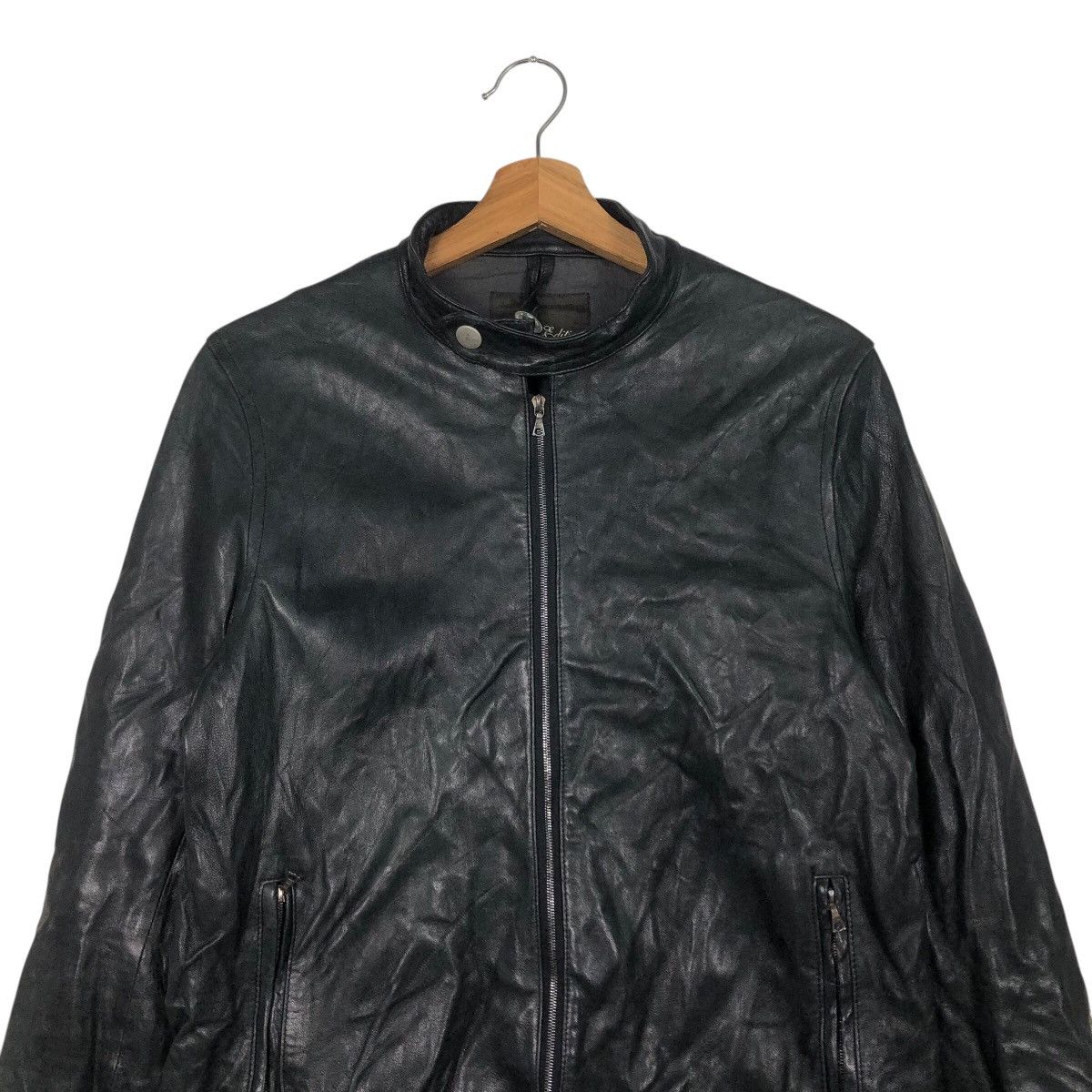 Japanese Brand 📌Rich Black Biker Leather Jacket Bondage Design Edition Size US M / EU 48-50 / 2 - 4 Thumbnail