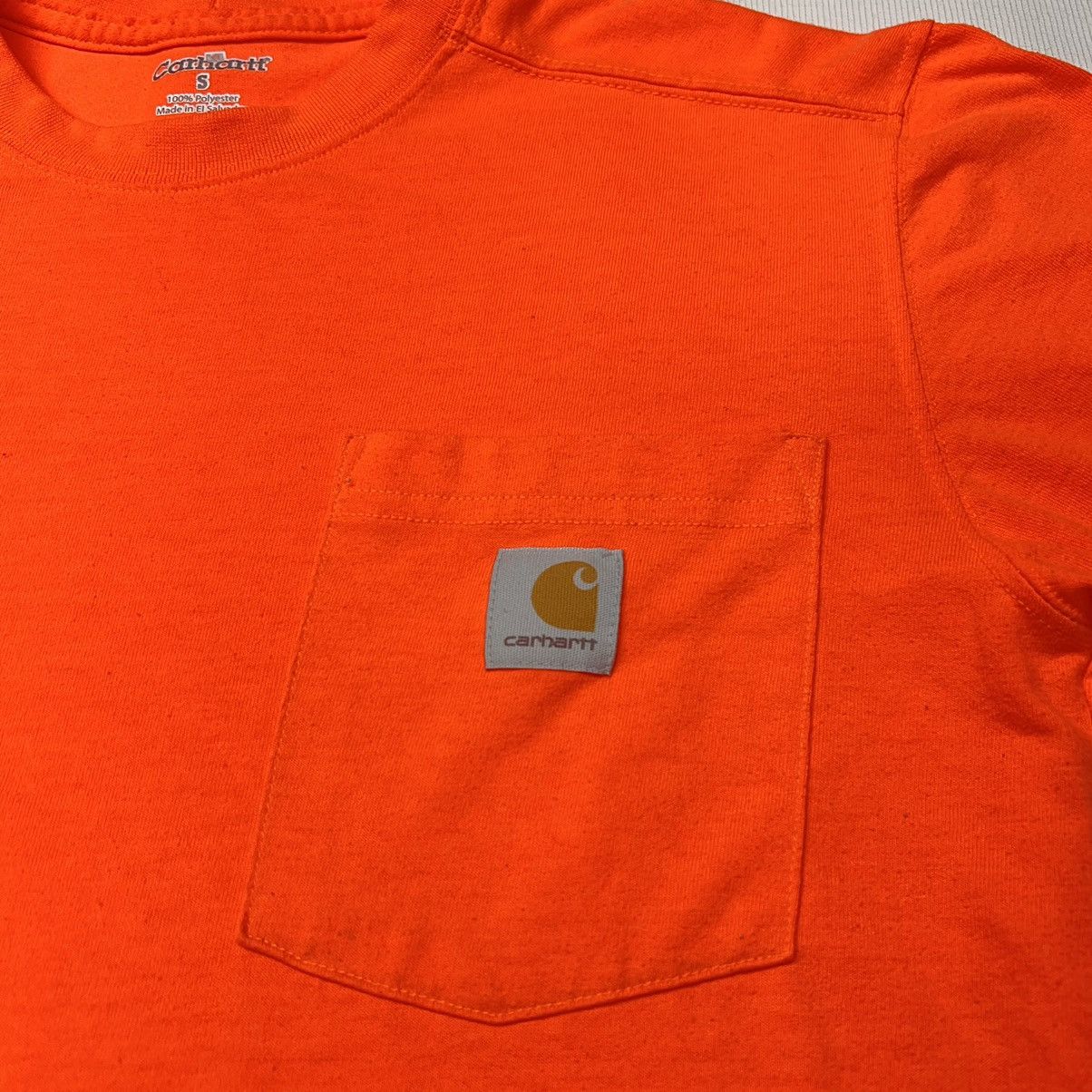 Carhartt Carhartt Tee Shirt Orange High Visibility Chest Pocket Logo Size US S / EU 44-46 / 1 - 2 Thumbnail