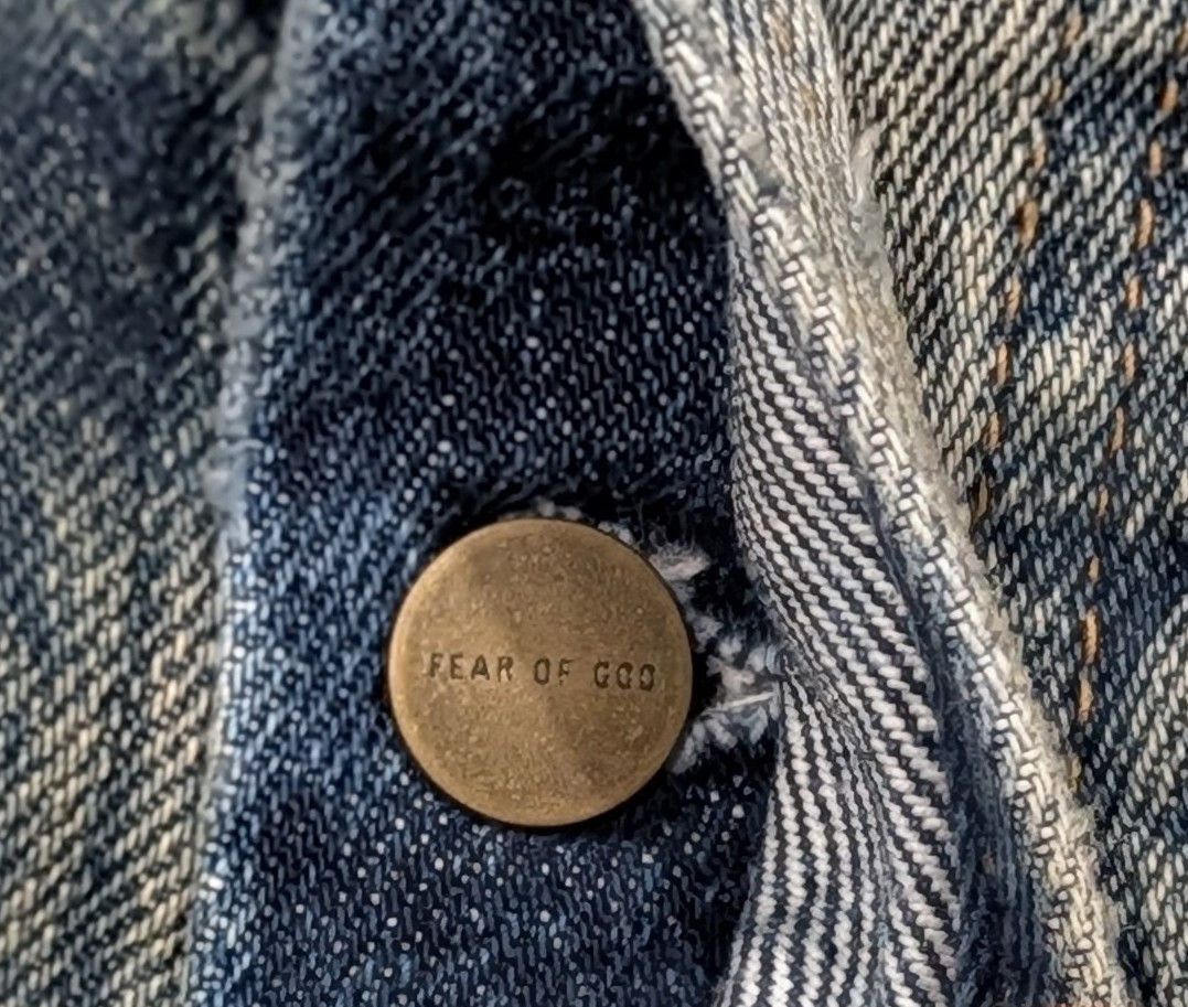 Fear of God FEAR OF GOD Distressed Straight Leg Jeans Vintage Indigo 33 Size US 33 - 7 Thumbnail