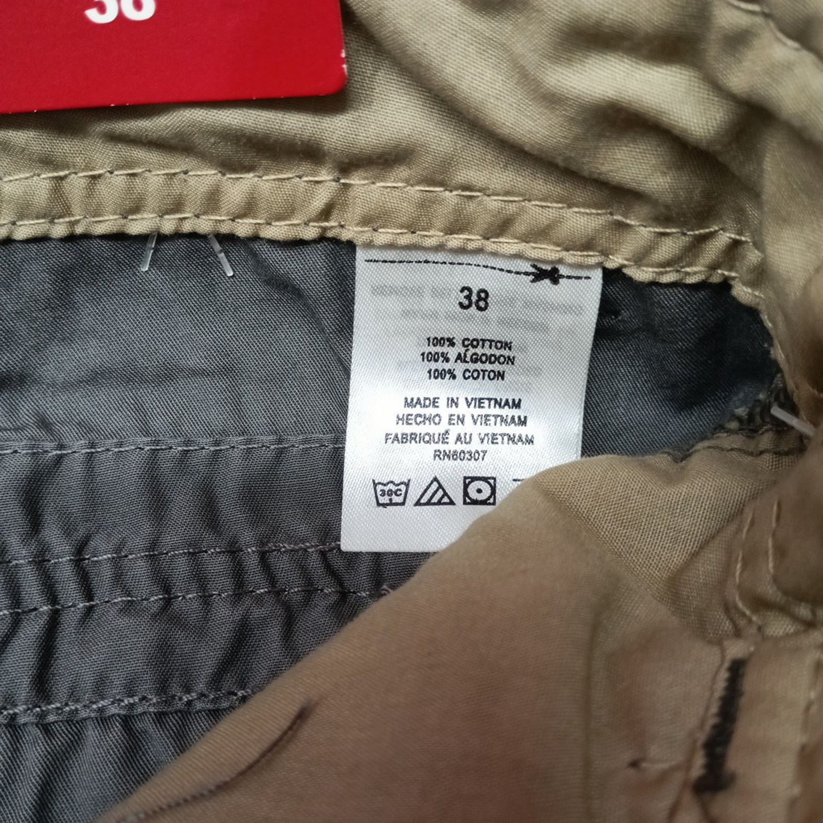UNIONBAY Unionbay Men's Cargo Shorts Size 38 Gray Goose + Belt Cotton Size US 38 / EU 54 - 4 Thumbnail