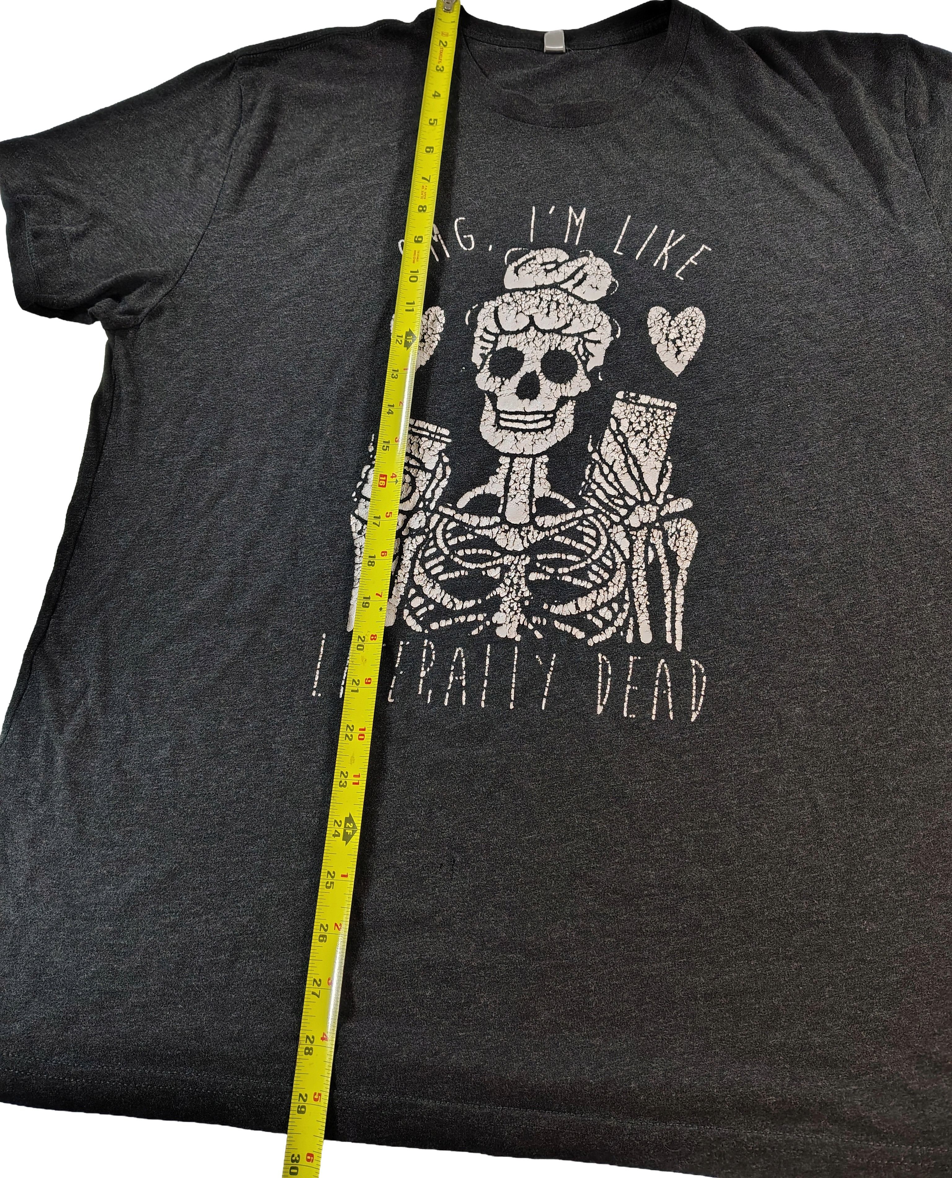 Next Level Apparel Women's XL OMG I'm Like Literally Dead Coffee Mom T-Shirt Size XL / US 12-14 / IT 48-50 - 7 Thumbnail