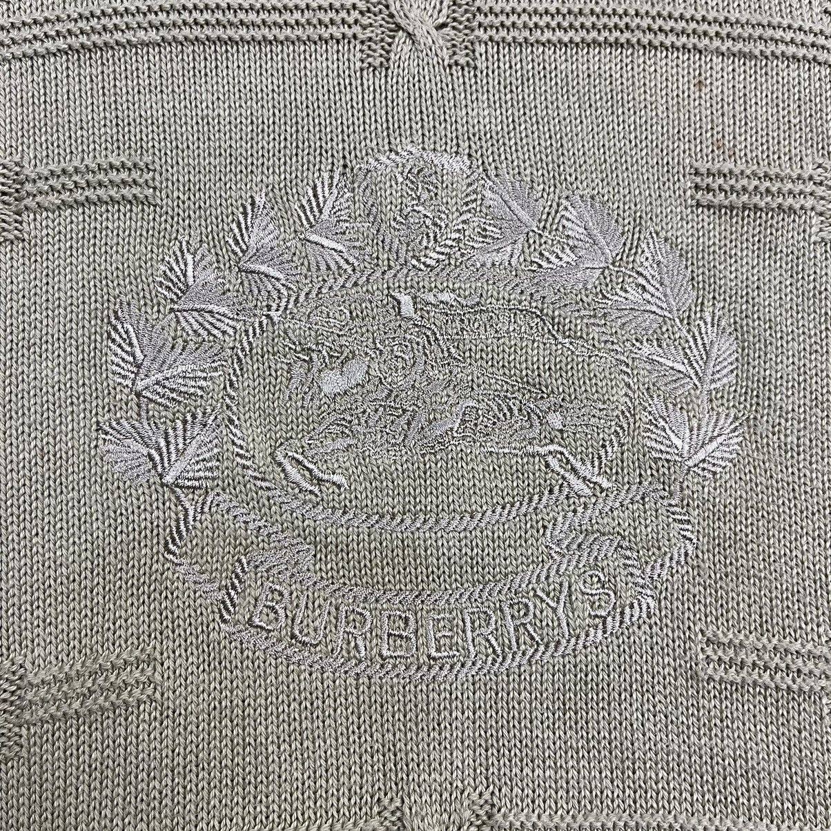 Burberry × Vintage Vintage 90s Burberrys big logo embroidery knit sweater Size US M / EU 48-50 / 2 - 4 Thumbnail