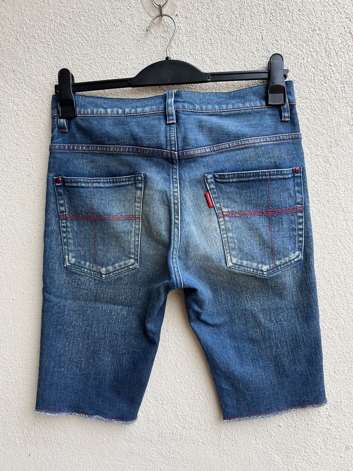 AKM 1 Piu 1 Uguale 3 Japan Muddy Denim Short Pant Size US 30 / EU 46 - 11 Thumbnail