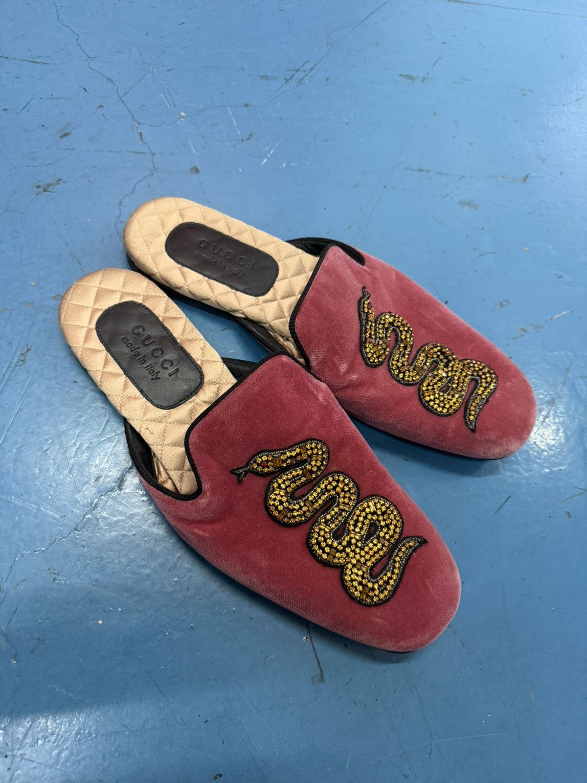 Gucci GUCCI STRASS PINK SLIP ONS Size US 10 / EU 43 - 2 Thumbnail