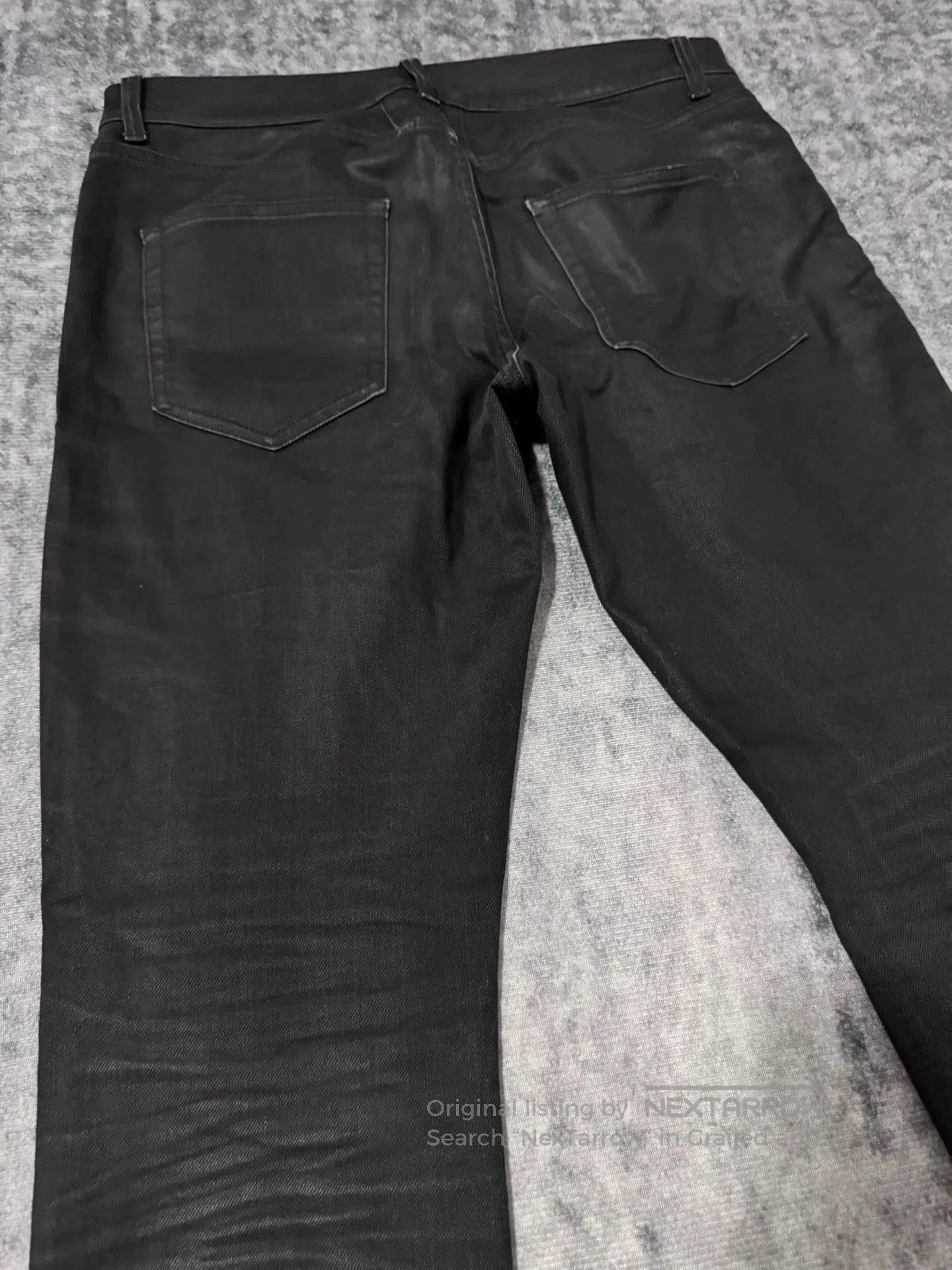Saint Laurent Paris Saint Laurent Black Coated Jeans. Size US 31 - 4 Thumbnail