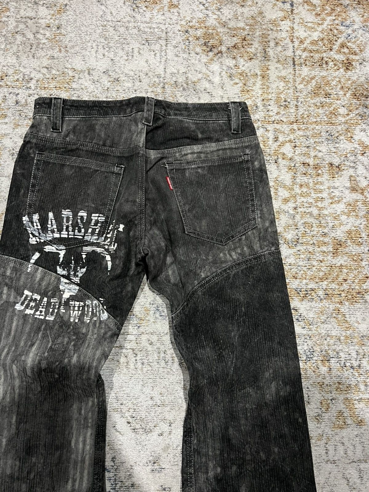 Le Grande Bleu (L.G.B.) Tornado Mart “Marshal Dead Wood” Lace Up Flared Jeans Size US 29 - 4 Thumbnail