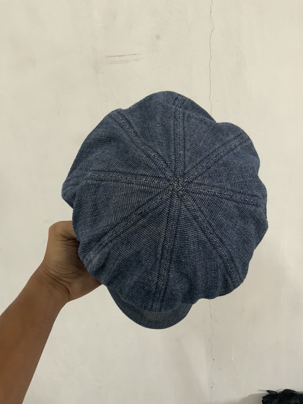 Denime Indigo Denim Fade Avant Garde Newsboy Hat Size ONE SIZE - 7 Thumbnail