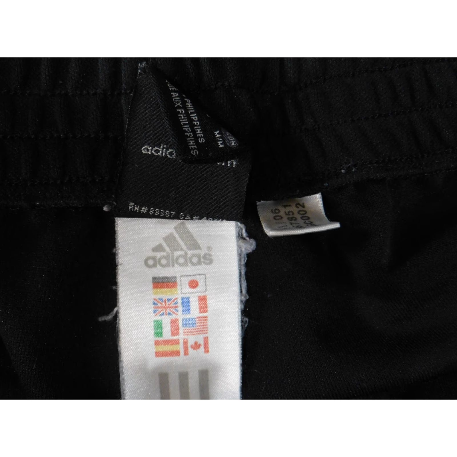 Adidas adidas sweatpants Men M Black Vintage no Retro Logo Zip Casual Straight Pant Size US 31 - 4 Thumbnail