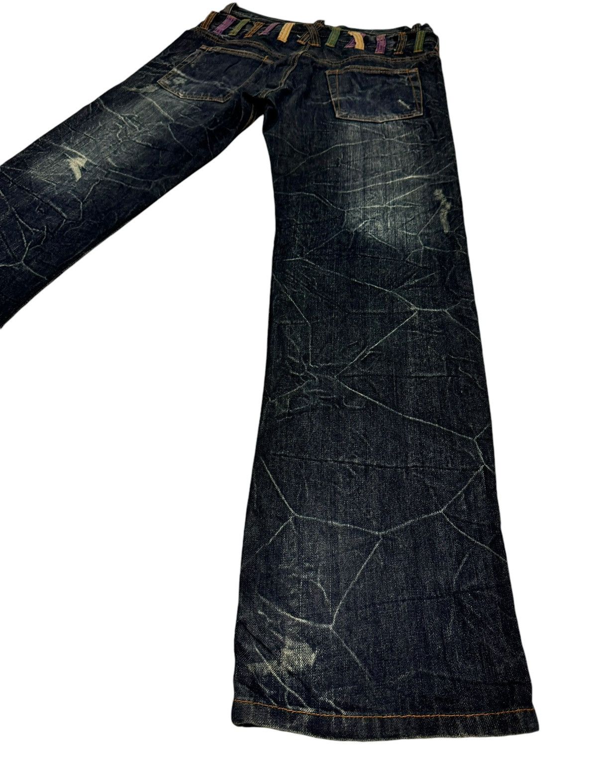Japanese Brand ⚡️⚡️Distressed Japanese Nylaus Double Waist Jeans Size US 32 / EU 48 - 10 Thumbnail