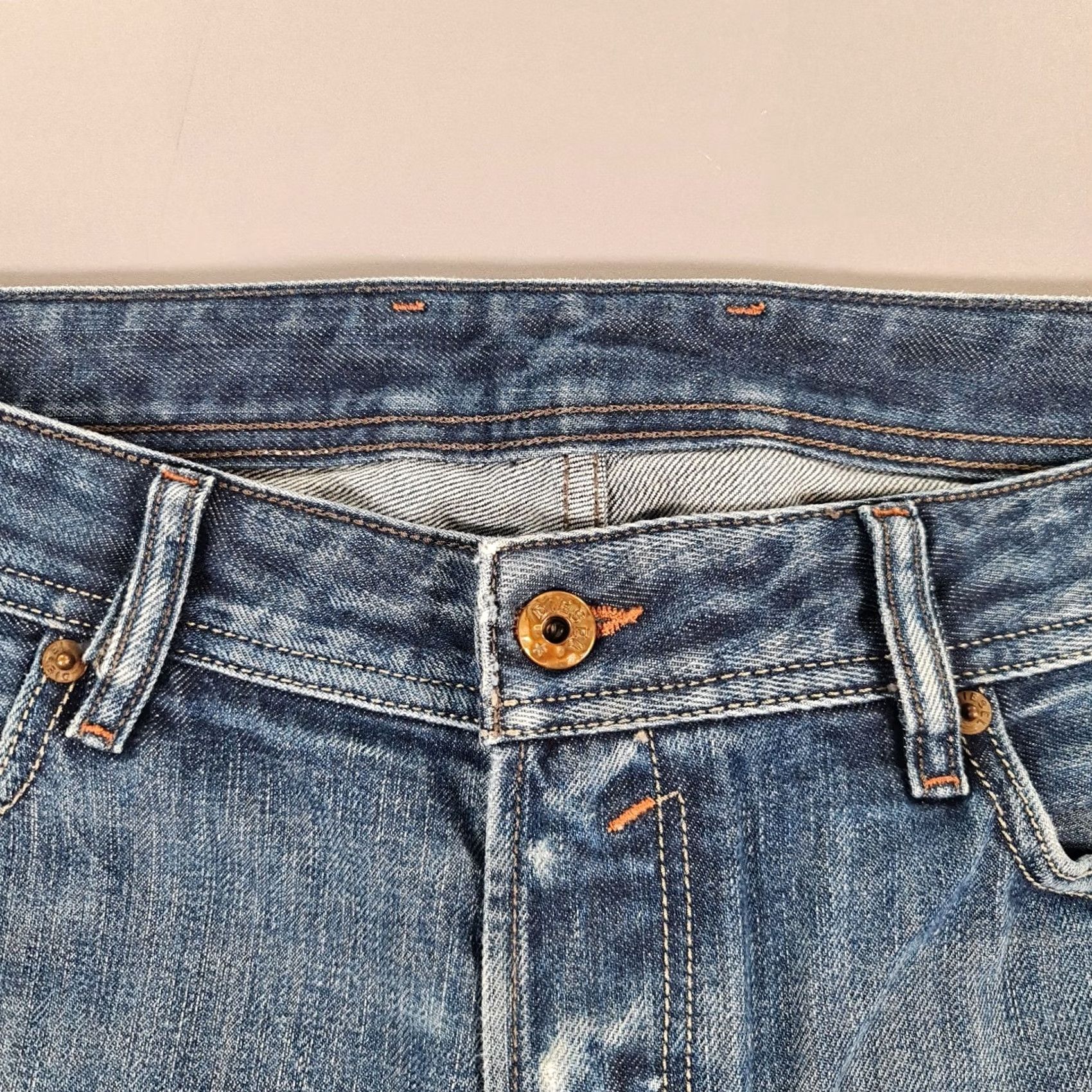 Diesel Diesel Jeans Blue Waykee Regular Straight Distressed Denim W34 L34 Button Fly 5-Pocket Mens Size US 34 / EU 50 - 4 Thumbnail