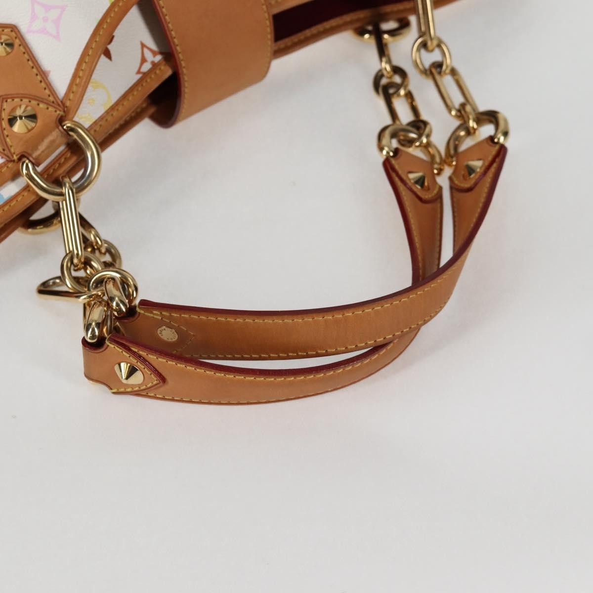Louis Vuitton LOUIS VUITTON Monogram Multicolor Annie MM Tote Bag White Size ONE SIZE - 7 Thumbnail