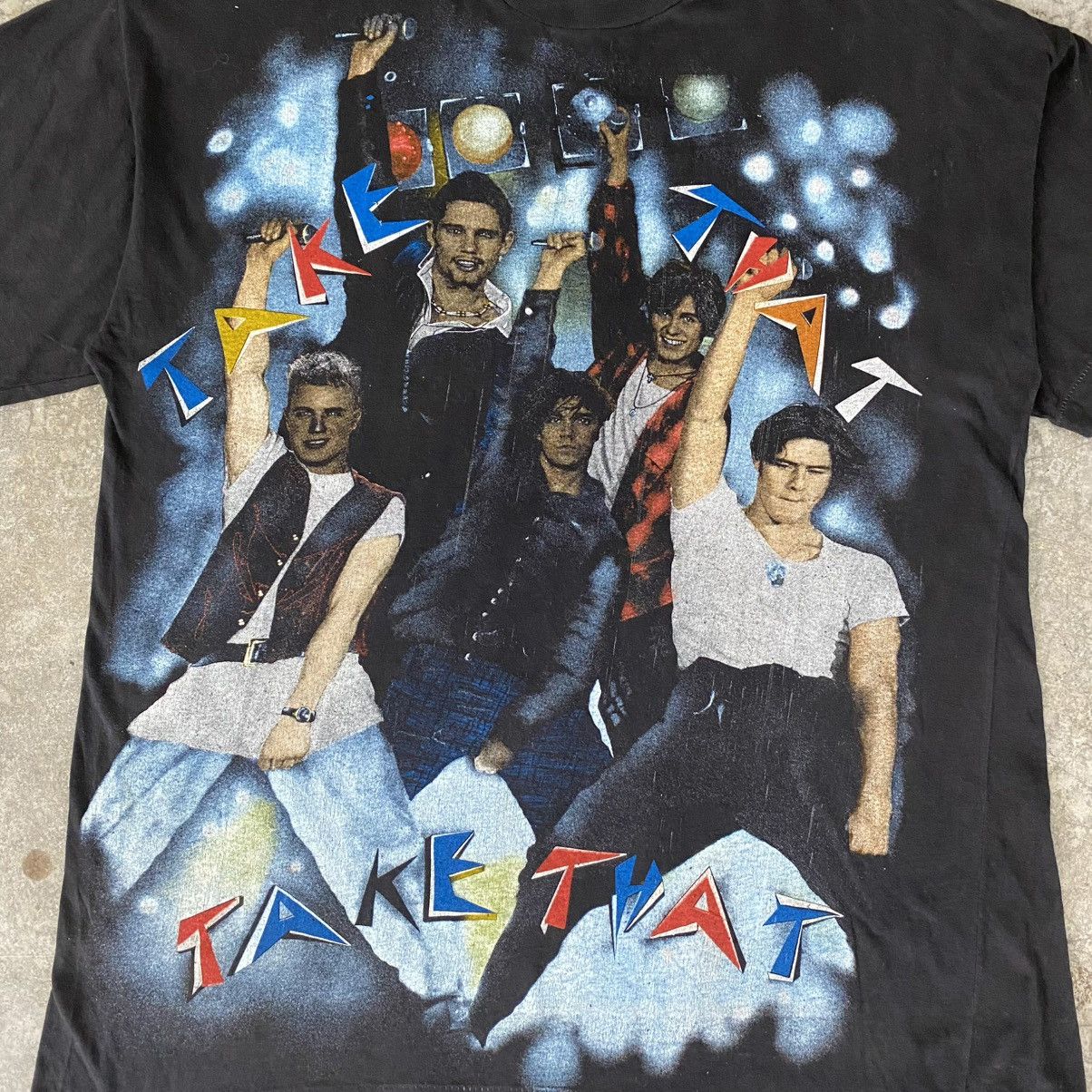 Band Tees Vintage 1990’s Take That Pop Group Single Stitch T-shirt Size US L / EU 52-54 / 3 - 3 Thumbnail