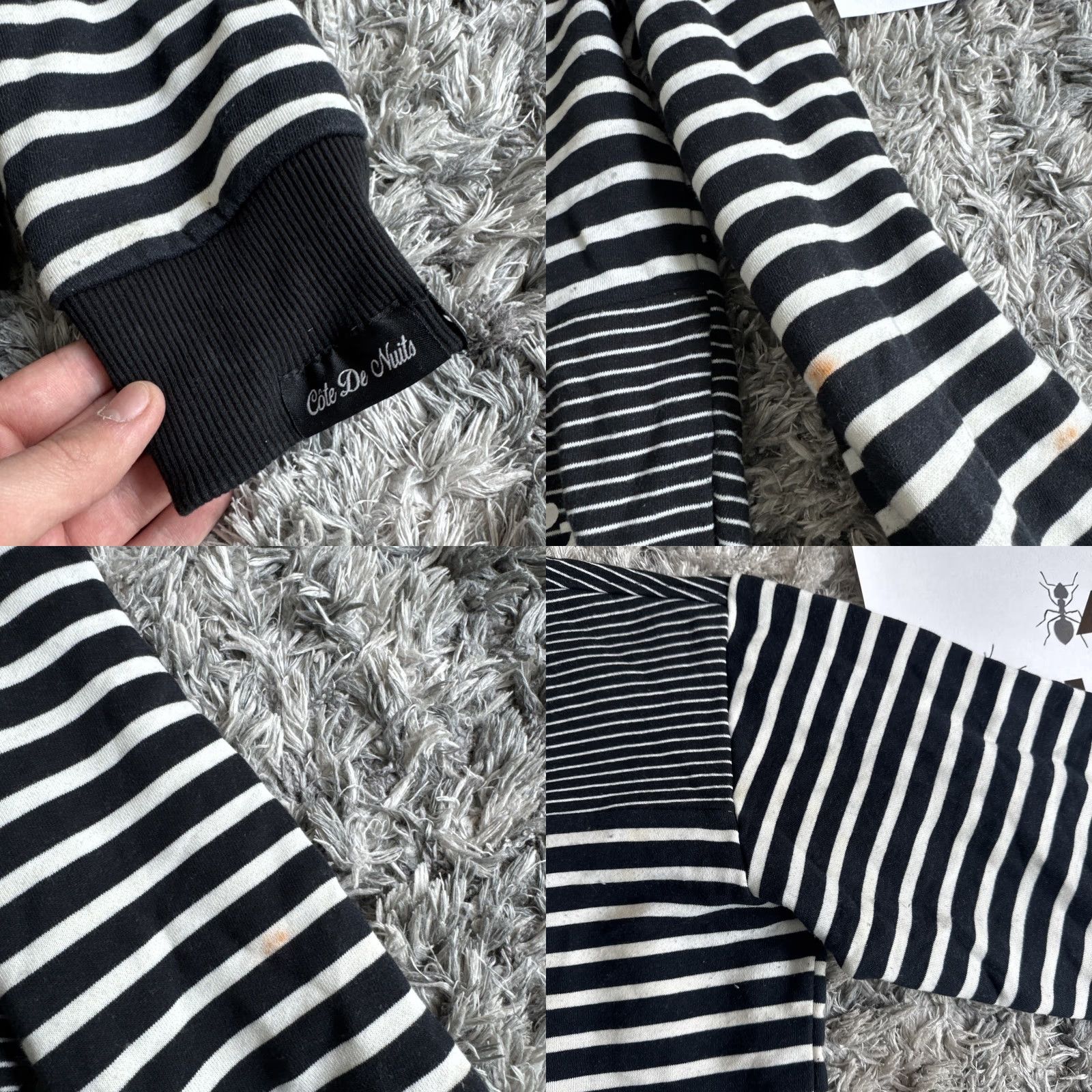 Vintage Côte De Nuits Sweatshirt Striped Black M Men Designer Pullover Size US M / EU 48-50 / 2 - 8 Thumbnail