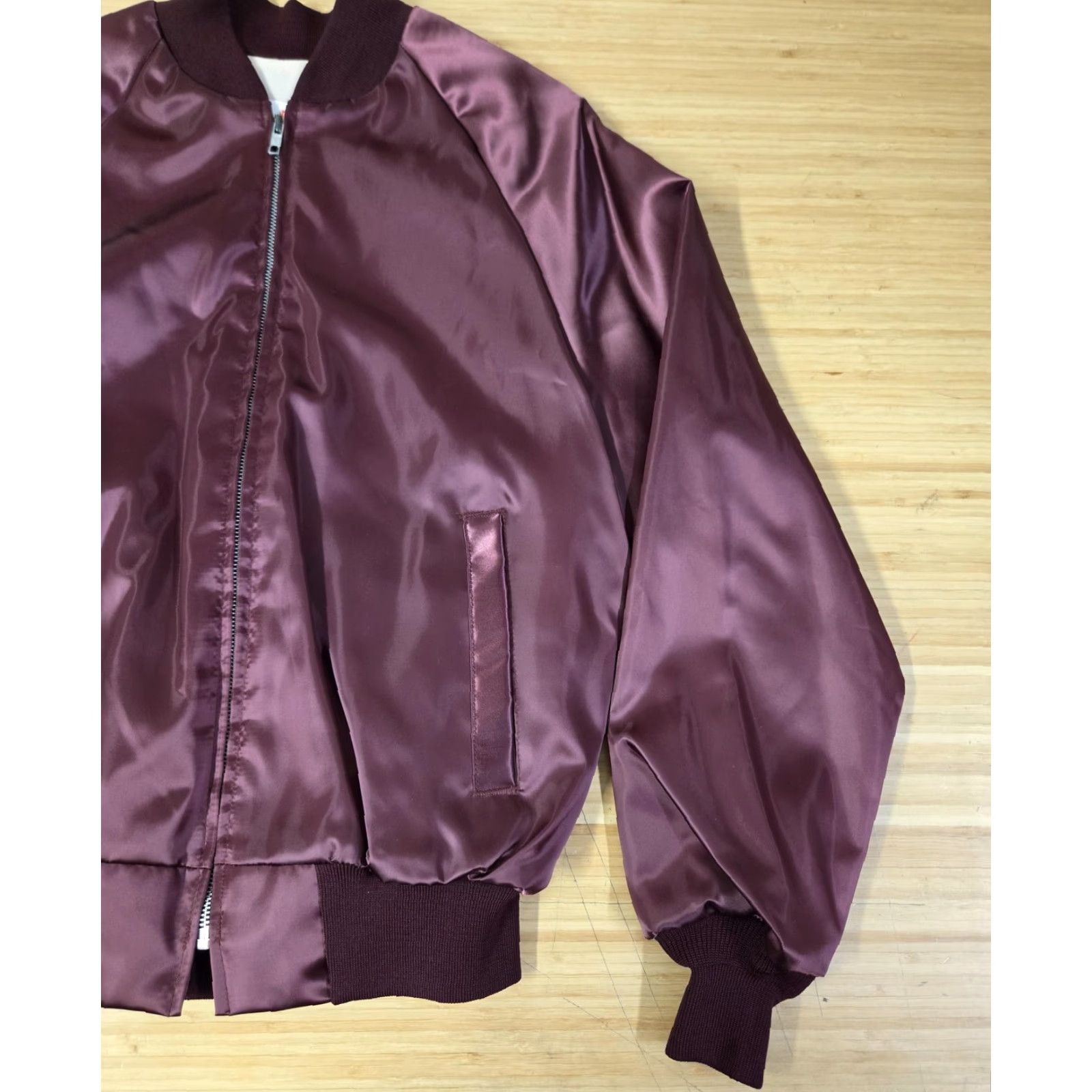Vintage VINTAGE King Louie Jacket Mens M Burgundy Satin Bomber Shriners USA 80s Size US M / EU 48-50 / 2 - 2 Thumbnail