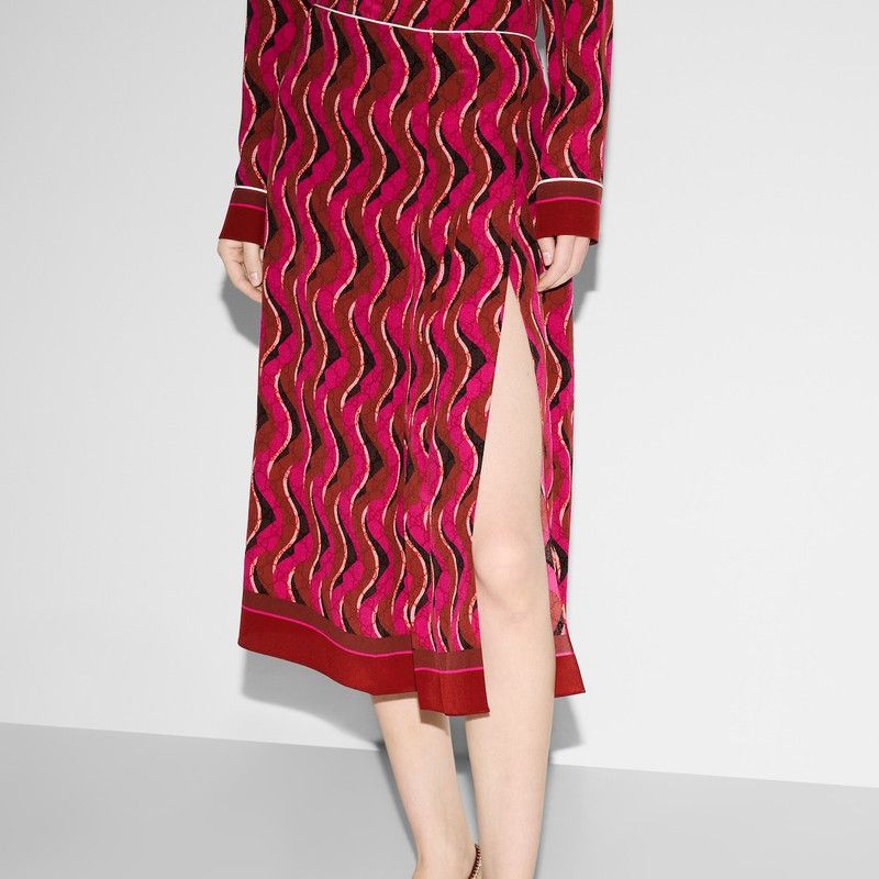 Gucci o1la5ras0526 Printed Silk Pleated Skirt in Multicolor Size 32" / US 10 / IT 46 - 5 Thumbnail