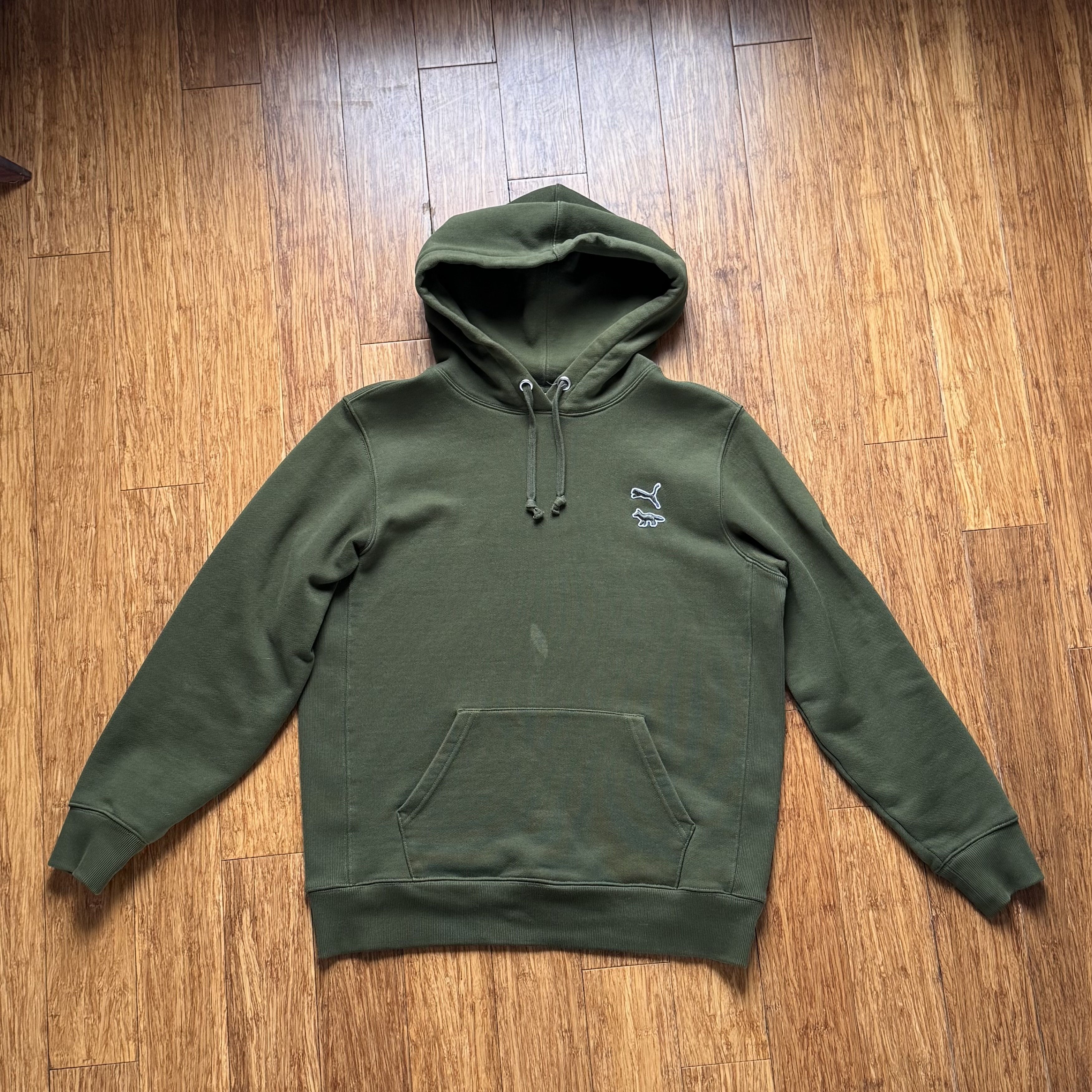 Maison Kitsune Green Puma Pullover Hoodie Size US M / EU 48-50 / 2 - 1 Thumbnail