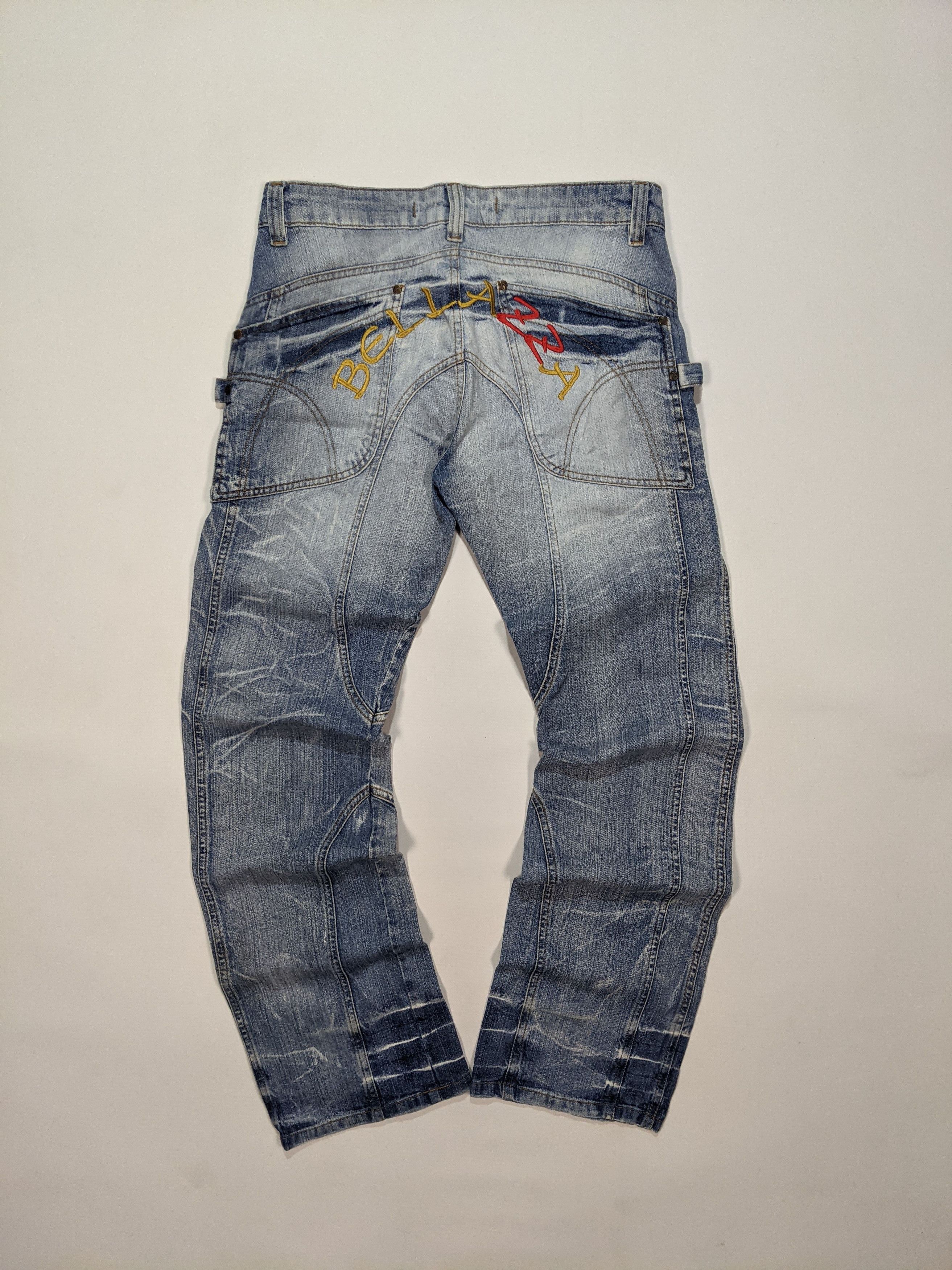 Japanese Brand × Vintage VTG Wide Light Blue Y2k Distressed Boiled Mens Jeans Size US 32 / EU 48 - 5 Thumbnail