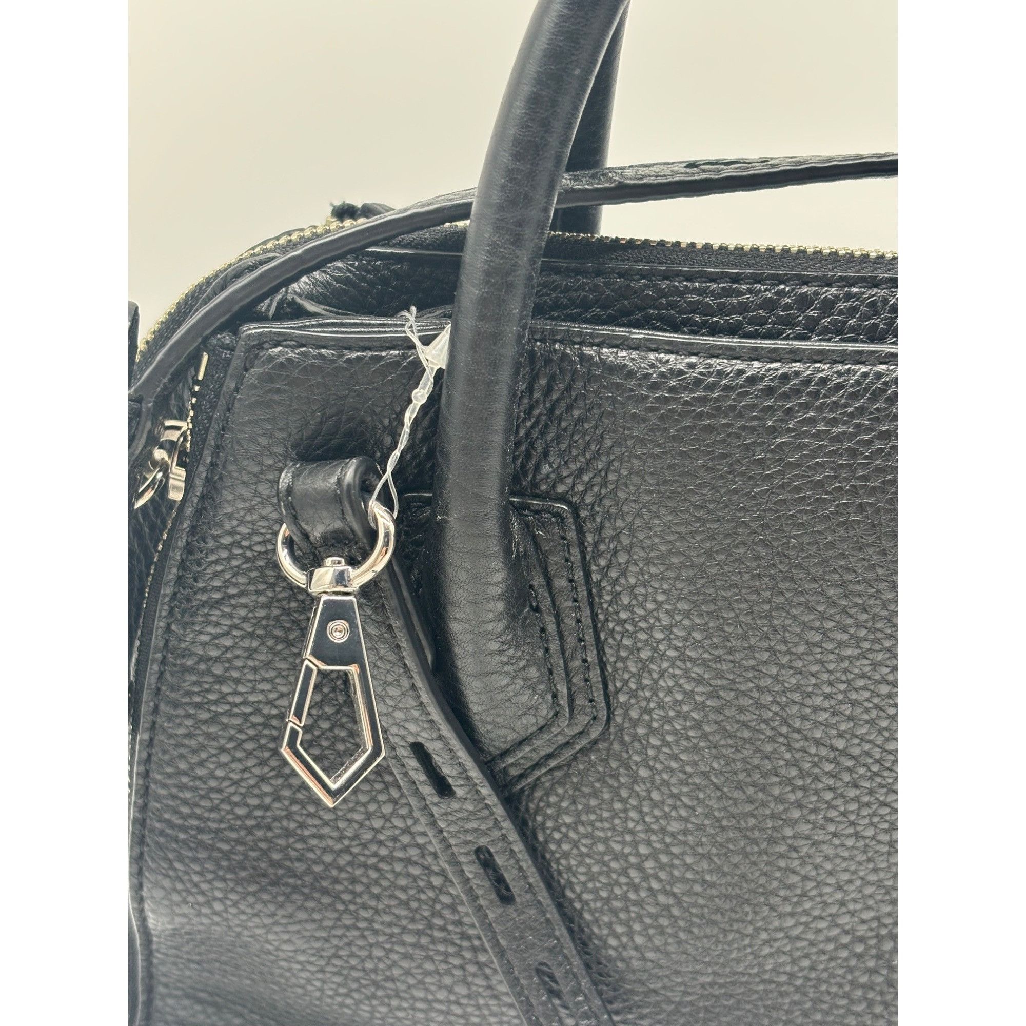 Rebecca Minkoff Rebecca Minkoff Textured Leather Mini Perry Satchel in Black Size ONE SIZE - 5 Thumbnail