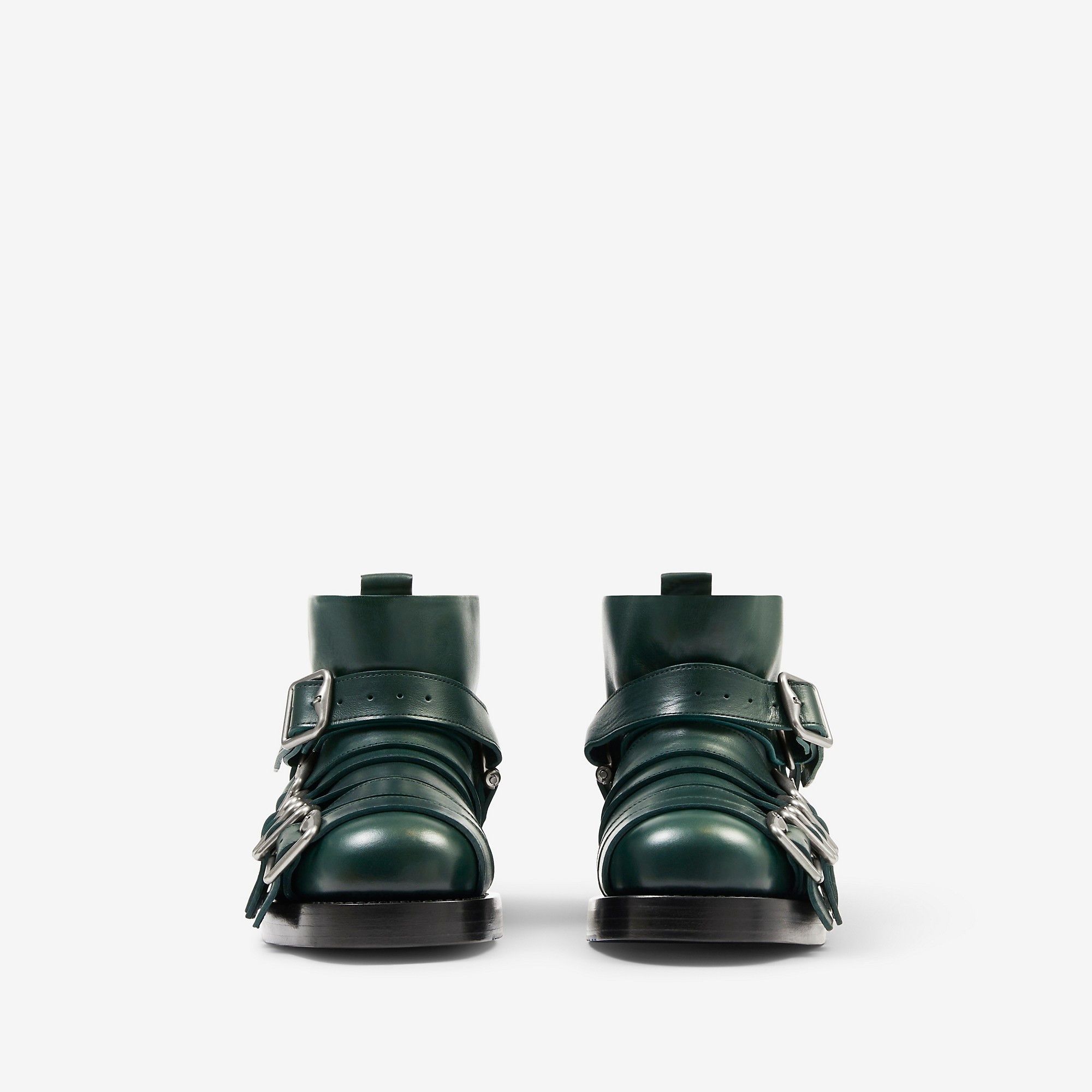Burberry o1w1db10125 Leather Strap Boots in Green Size US 8 / EU 41 - 3 Thumbnail