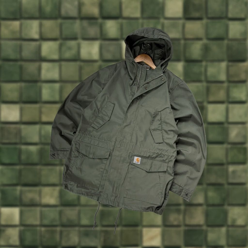 Carhartt VINTAGE Carhartt Jacket Parka Mens M Green 80s 90s Retro Army Streetwear Cargo Zip Chest 55cm Length 72cm Size US M / EU 48-50 / 2 - 1 Thumbnail