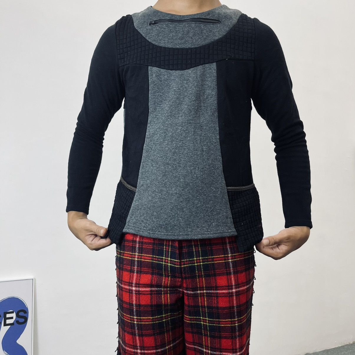 Japanese Brand Asymmetrical Paneled Knit Top – Avant-Garde Style Size US M / EU 48-50 / 2 - 3 Thumbnail