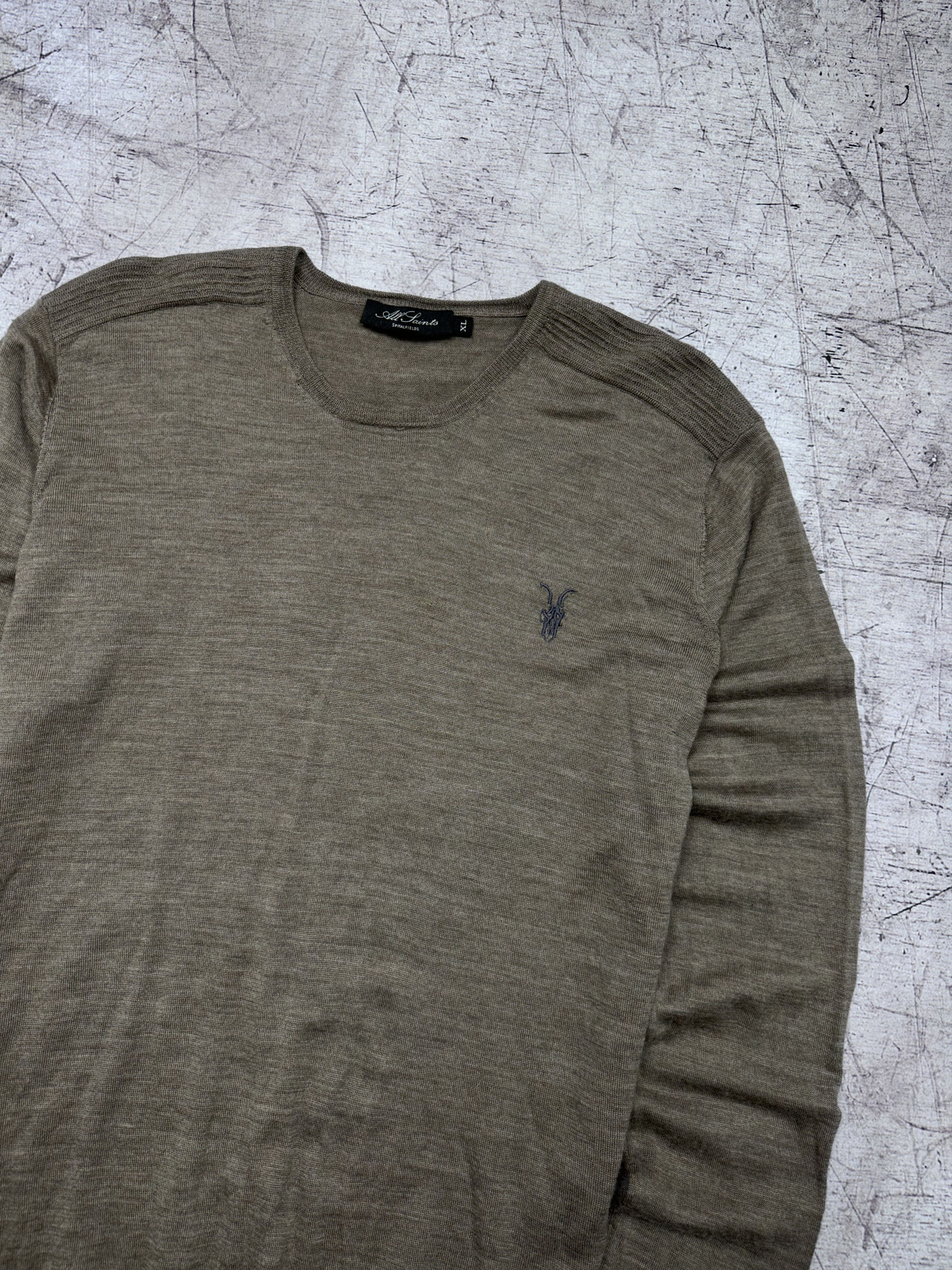 Allsaints Allsaints Shadow Mens Crew Neck Wool Sweater Size US XL / EU 56 / 4 - 2 Thumbnail